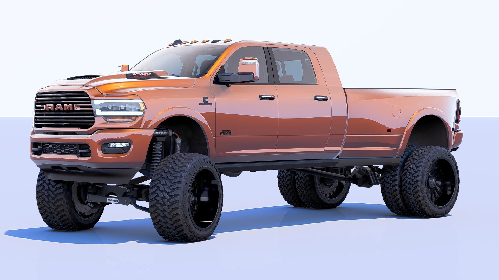 RAM 3500 Longhorn Mega Cab Dually 2024 Refresh 3D model_11
