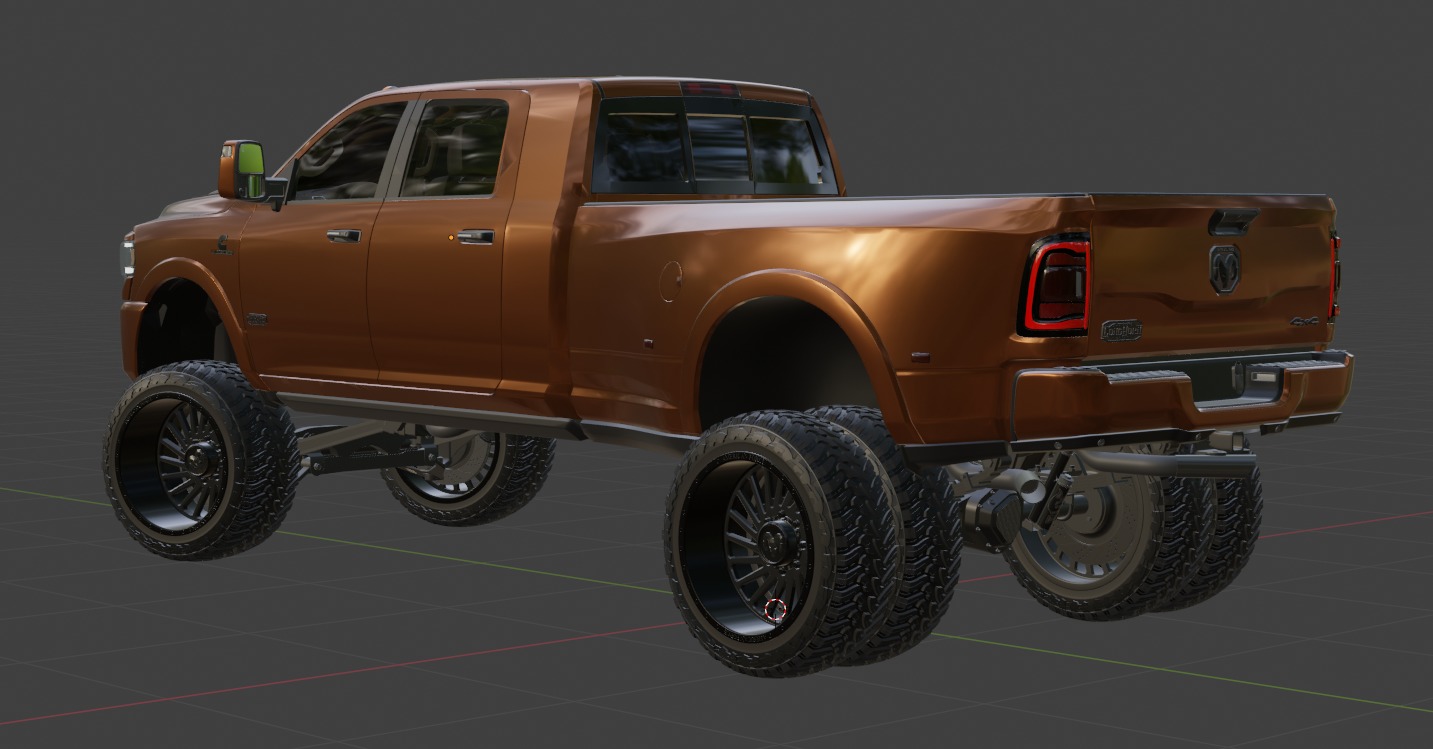 RAM 3500 Longhorn Mega Cab Dually 2024 Refresh 3D model_31