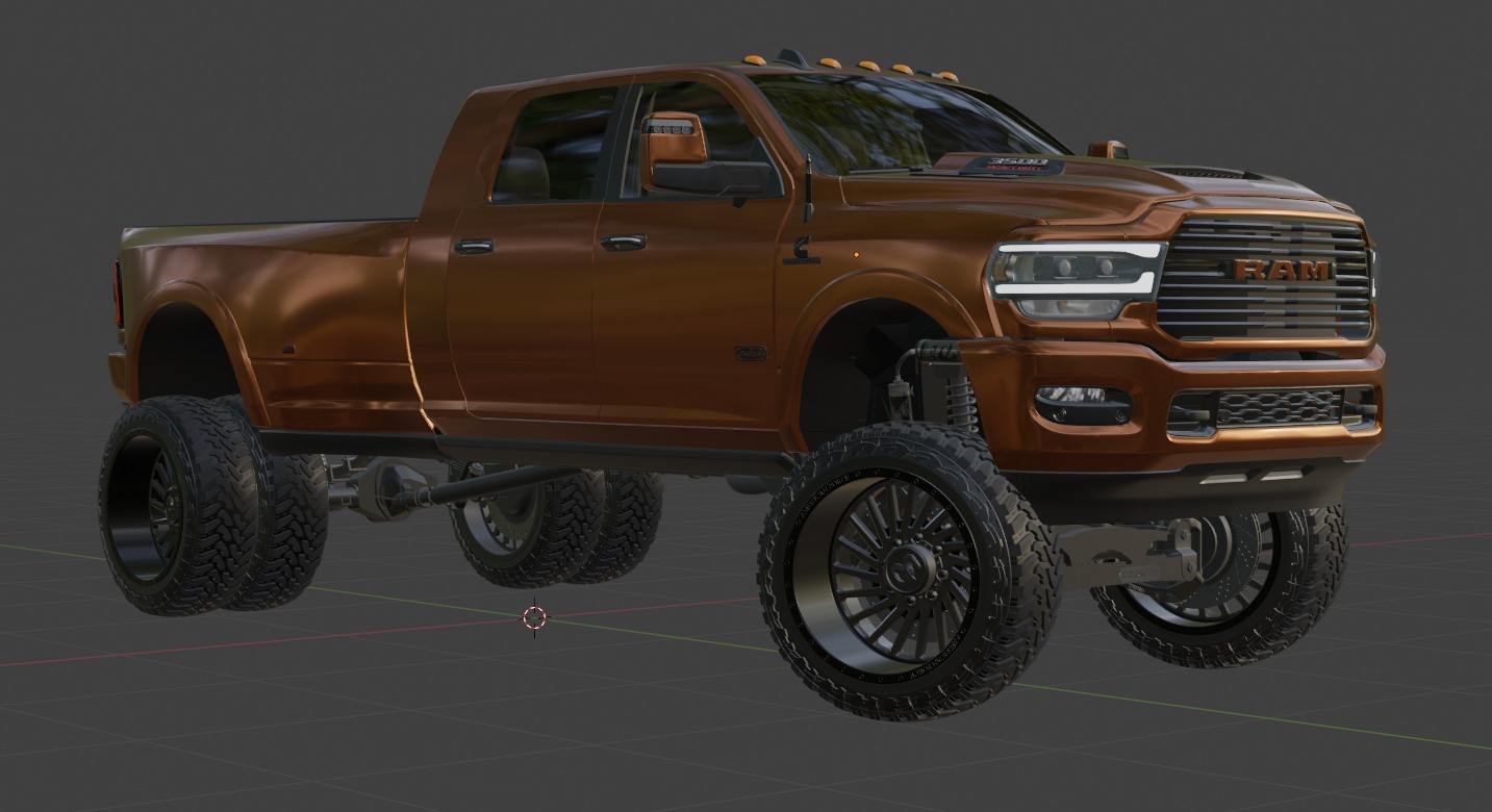RAM 3500 Longhorn Mega Cab Dually 2024 Refresh 3D model_32