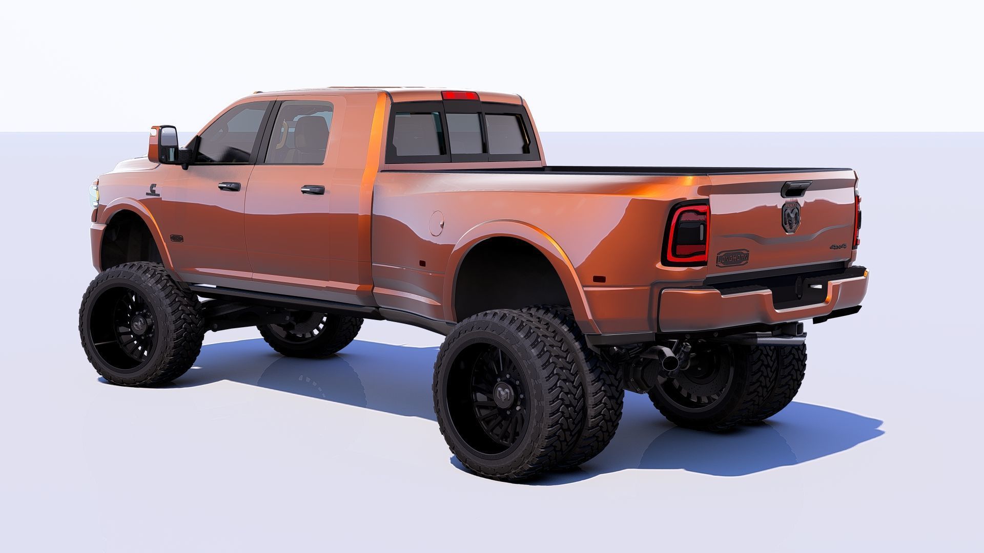 RAM 3500 Longhorn Mega Cab Dually 2024 Refresh 3D model_12