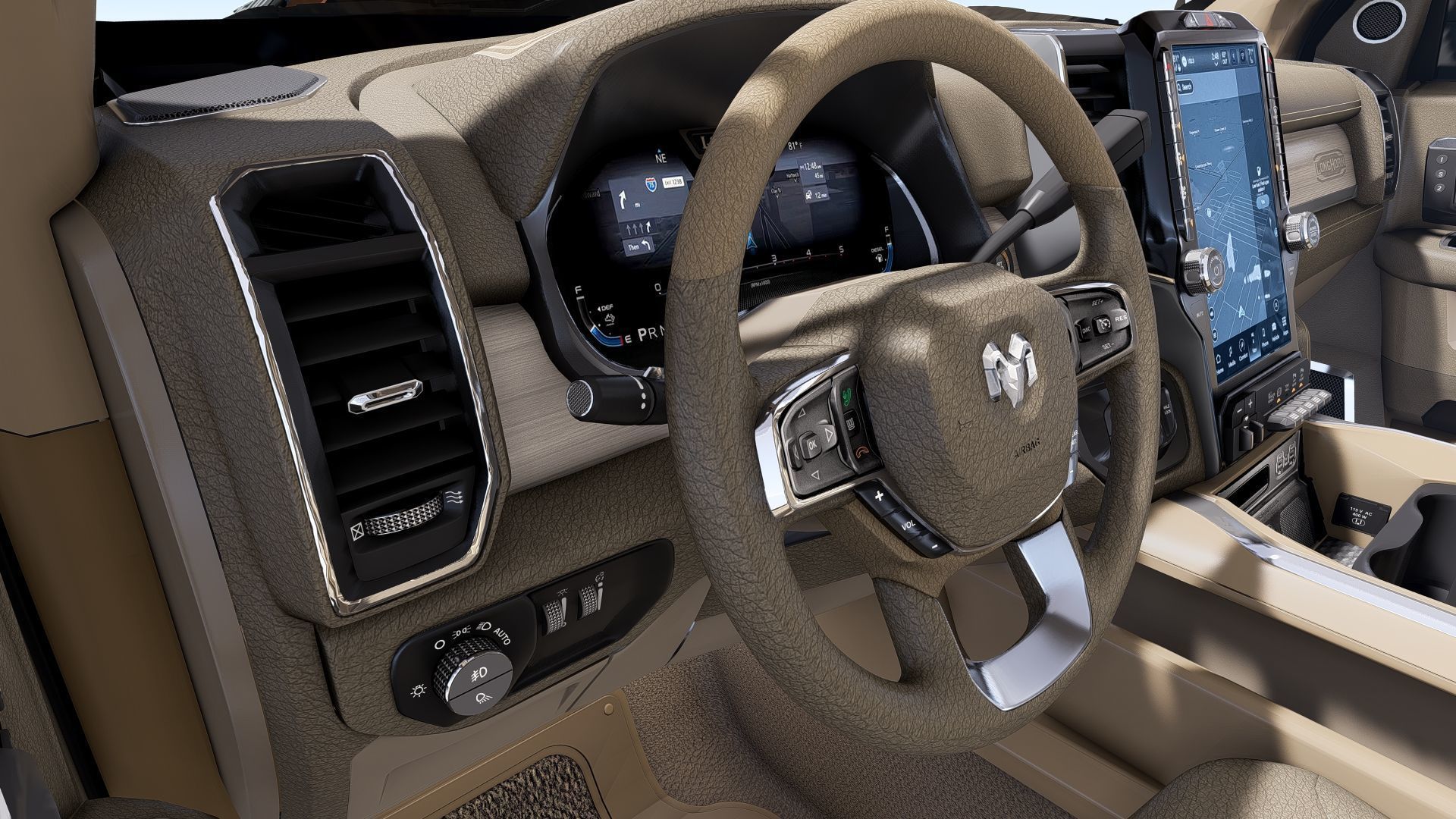 RAM 3500 Longhorn Mega Cab Dually 2024 Refresh 3D model_24