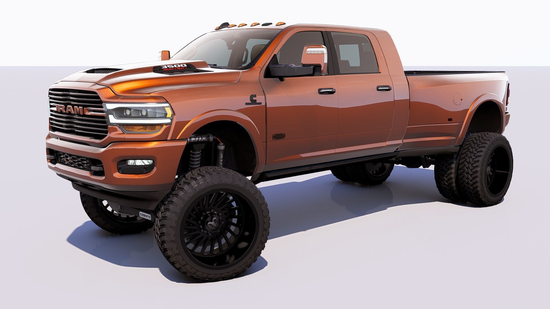 RAM 3500 Longhorn Mega Cab Dually 2024 Refresh 3D model_4