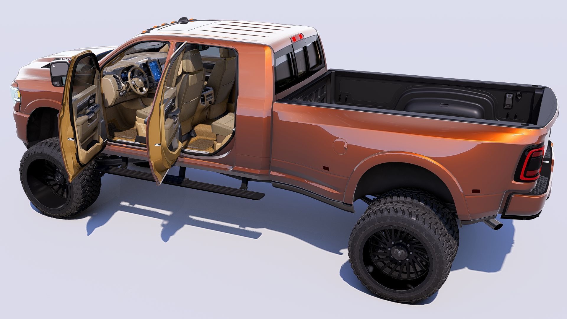 RAM 3500 Longhorn Mega Cab Dually 2024 Refresh 3D model_9