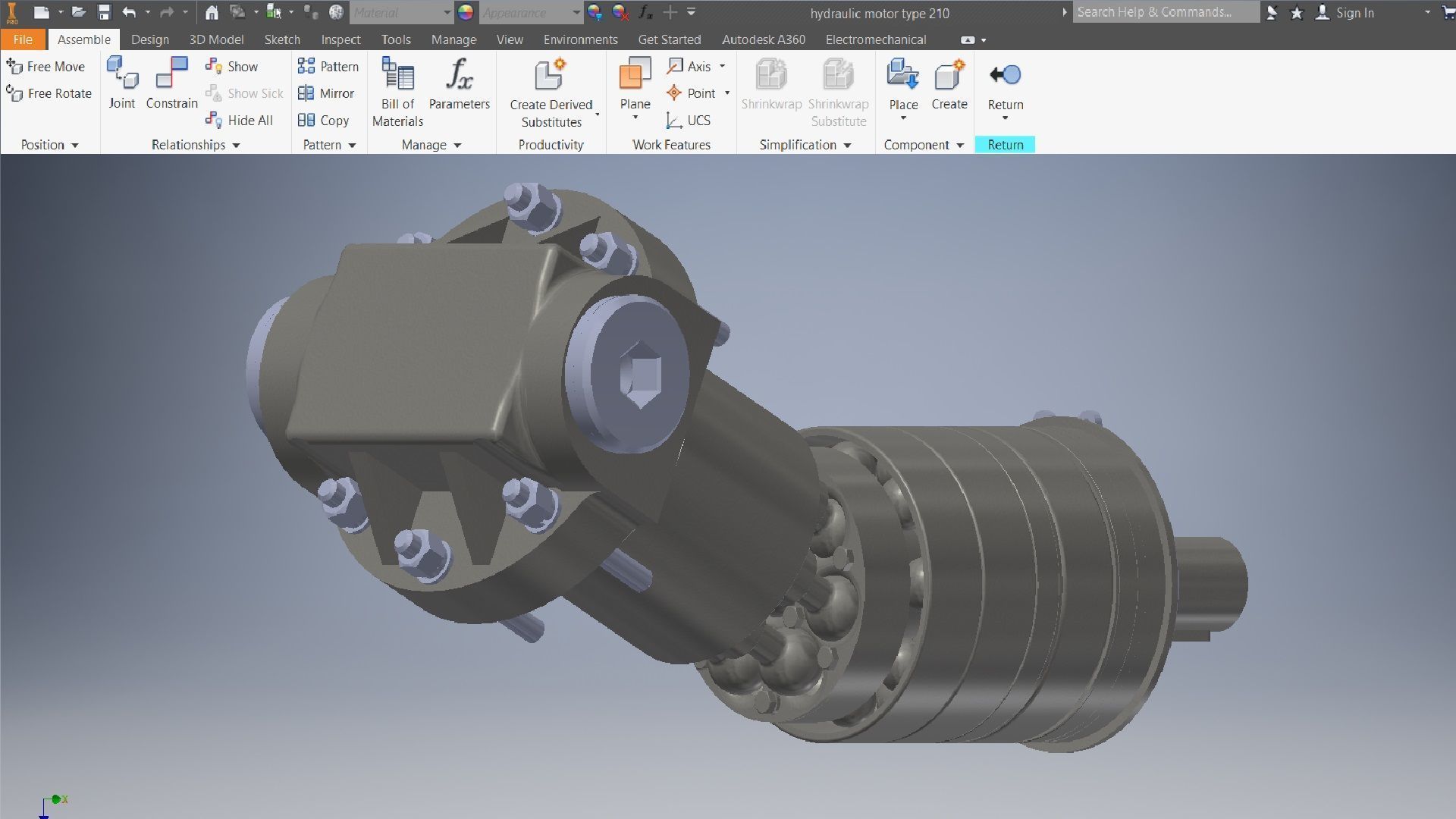 Hydraulic motor type 210 3d model 3D model_6