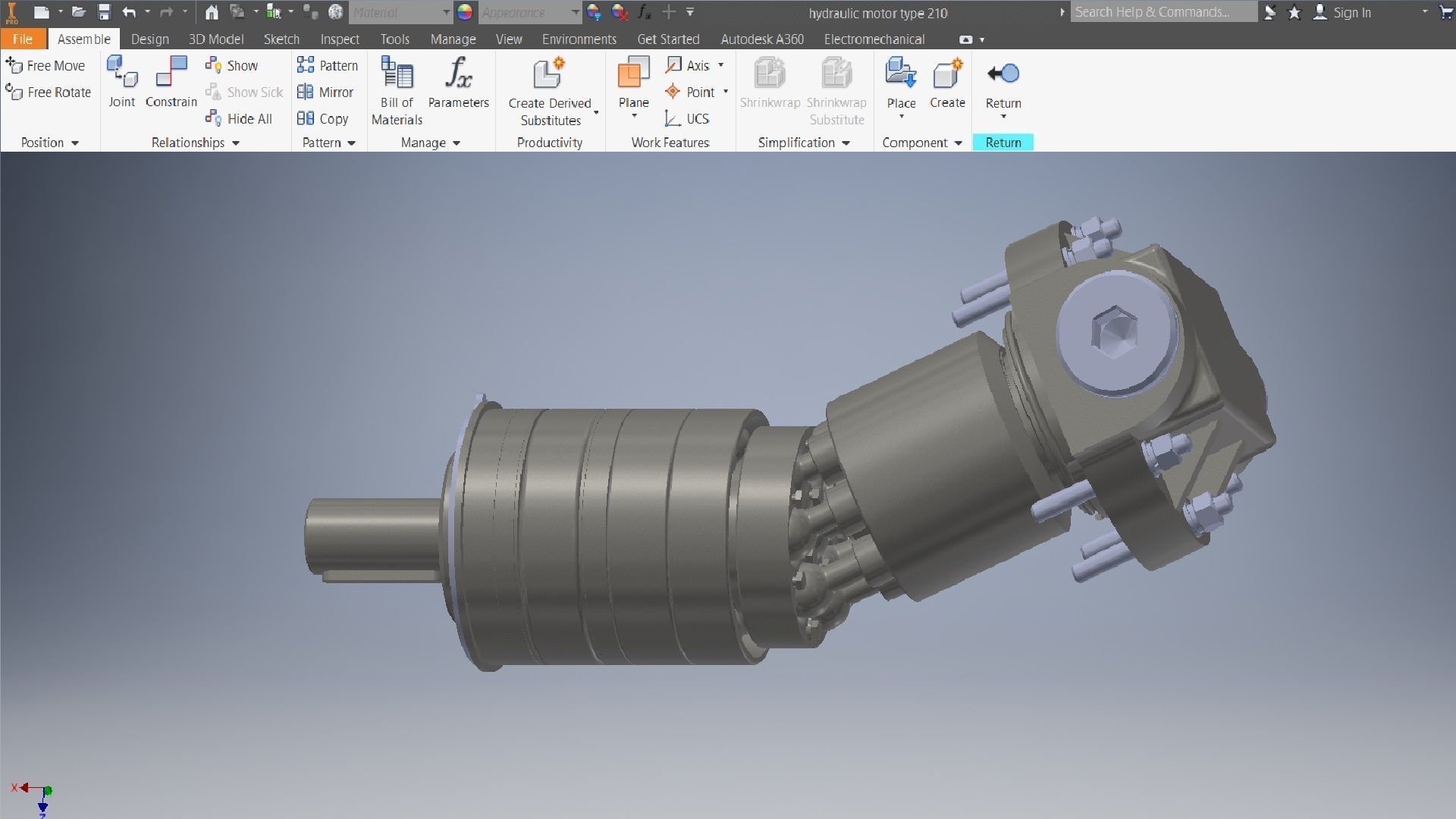 Hydraulic motor type 210 3d model 3D model_16