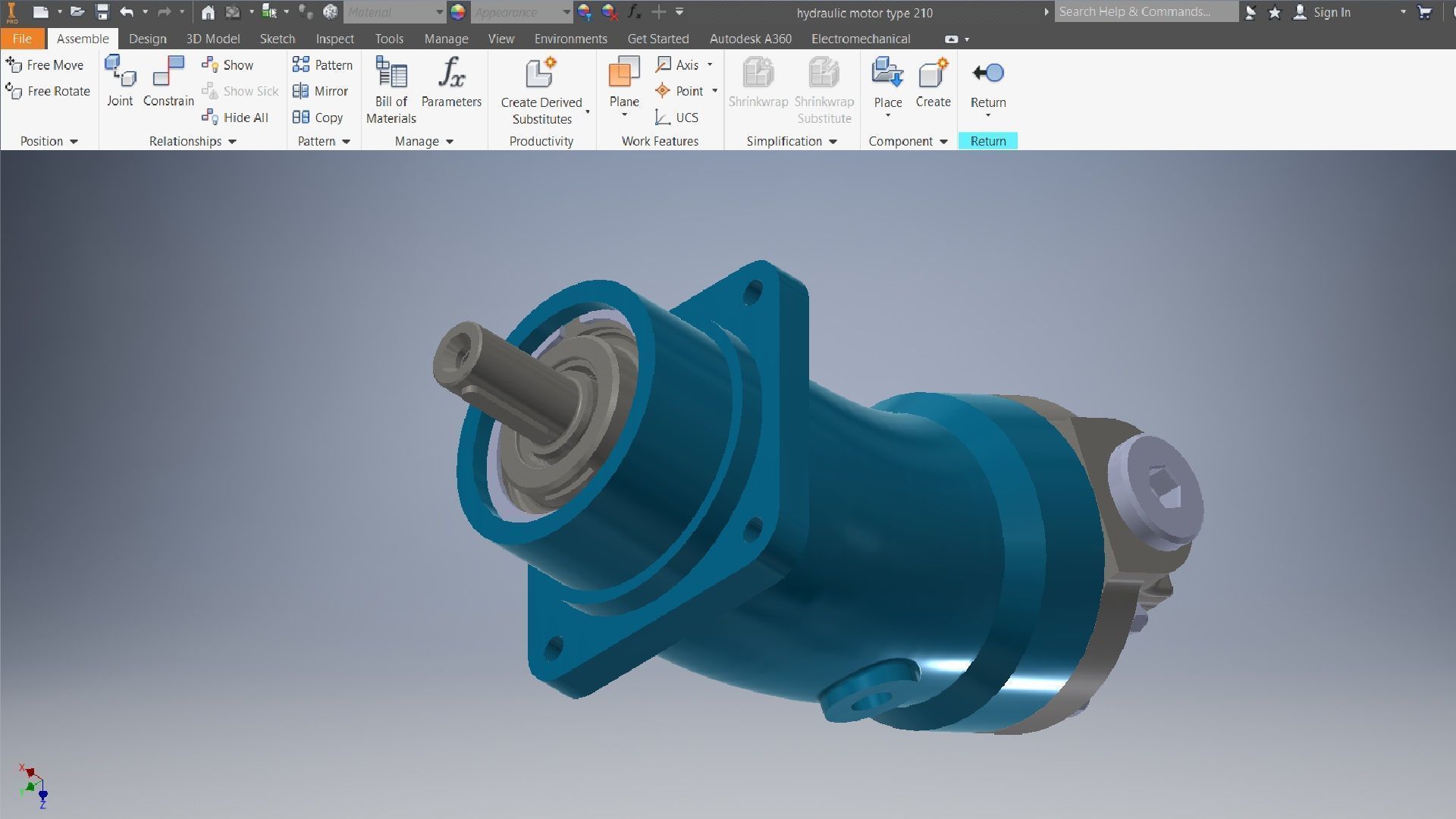 Hydraulic motor type 210 3d model 3D model_3