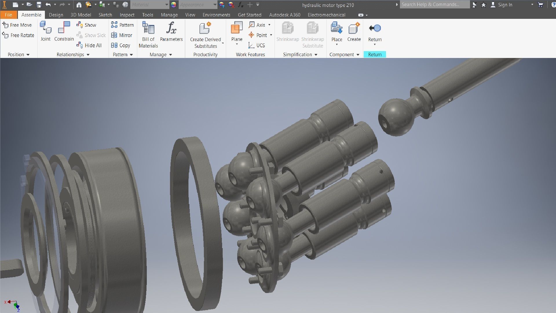 Hydraulic motor type 210 3d model 3D model_10