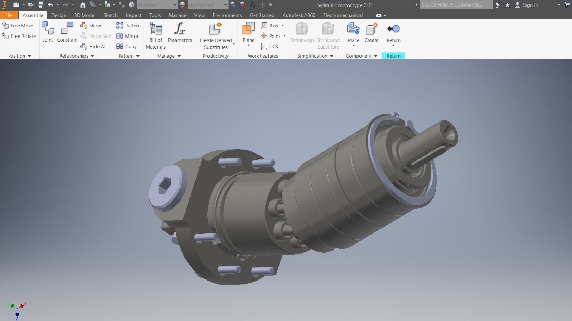 Hydraulic motor type 210 3d model 3D model_18