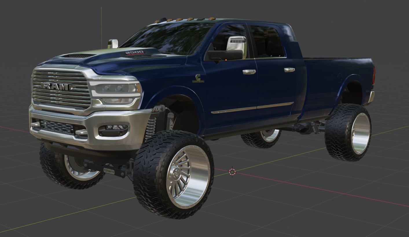 RAM 2500 Limited Mega Cab Lifted 2024 Refresh 3D model_32