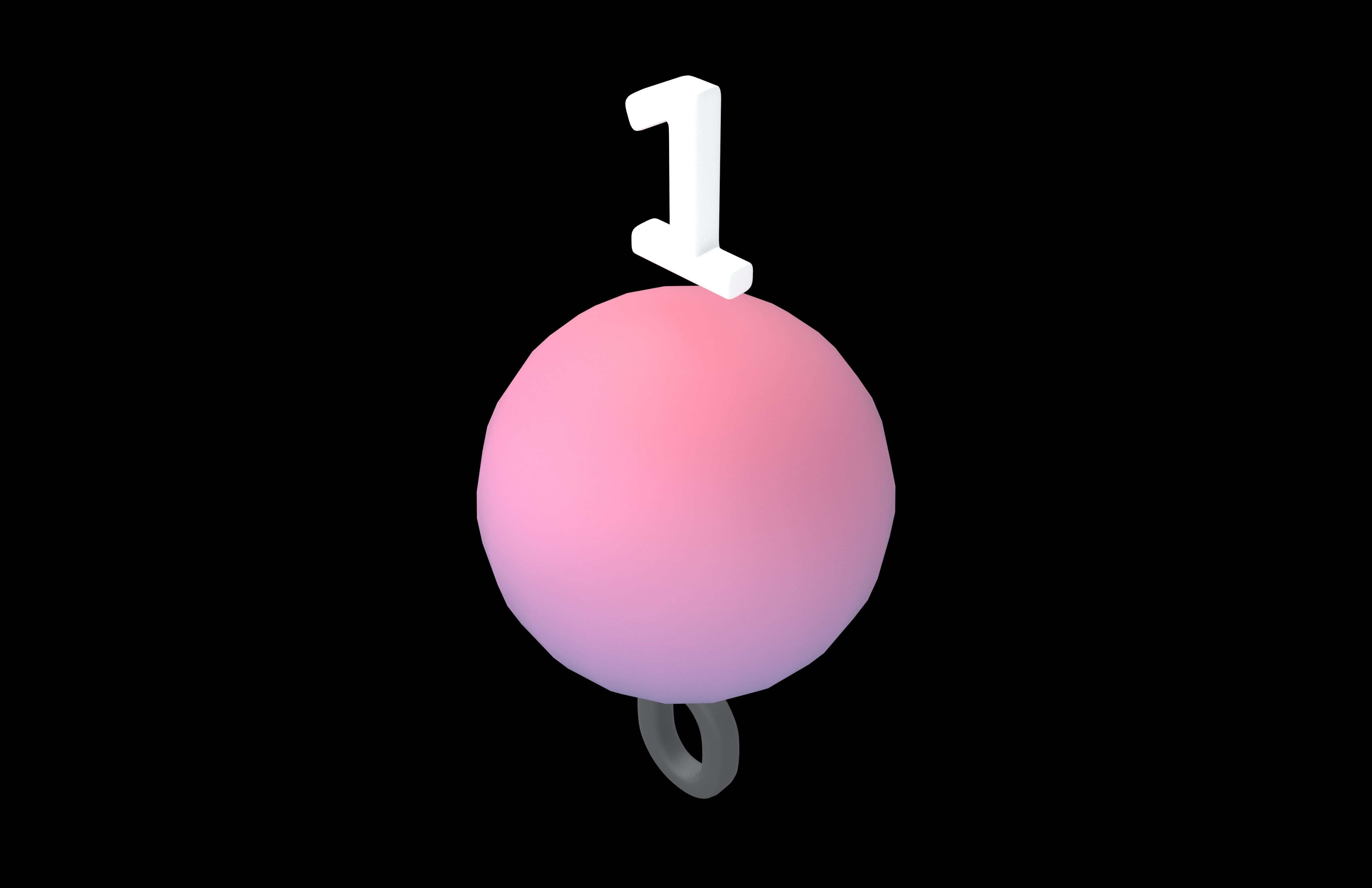 Qubits v1 001 Low-poly 3D model_3