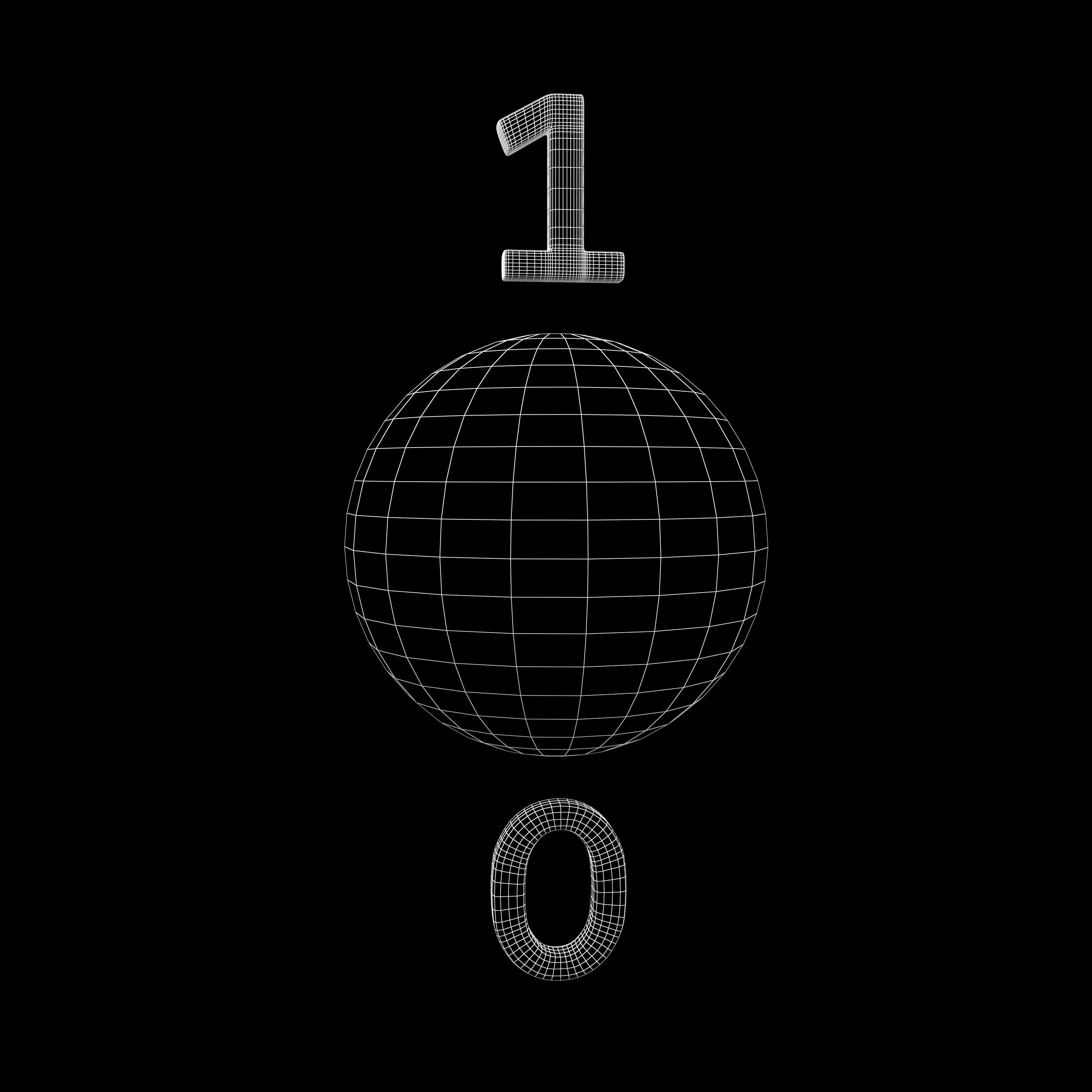 Qubits v1 001 Low-poly 3D model_4