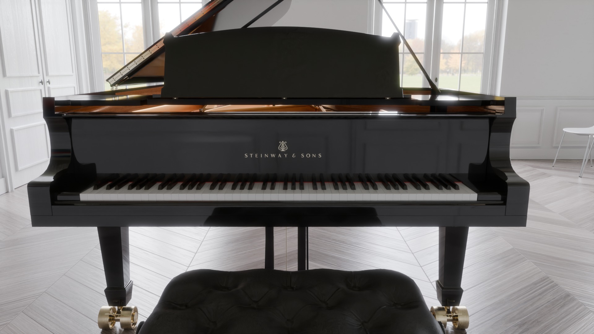 Steinway and Sons D 274 3D model_8