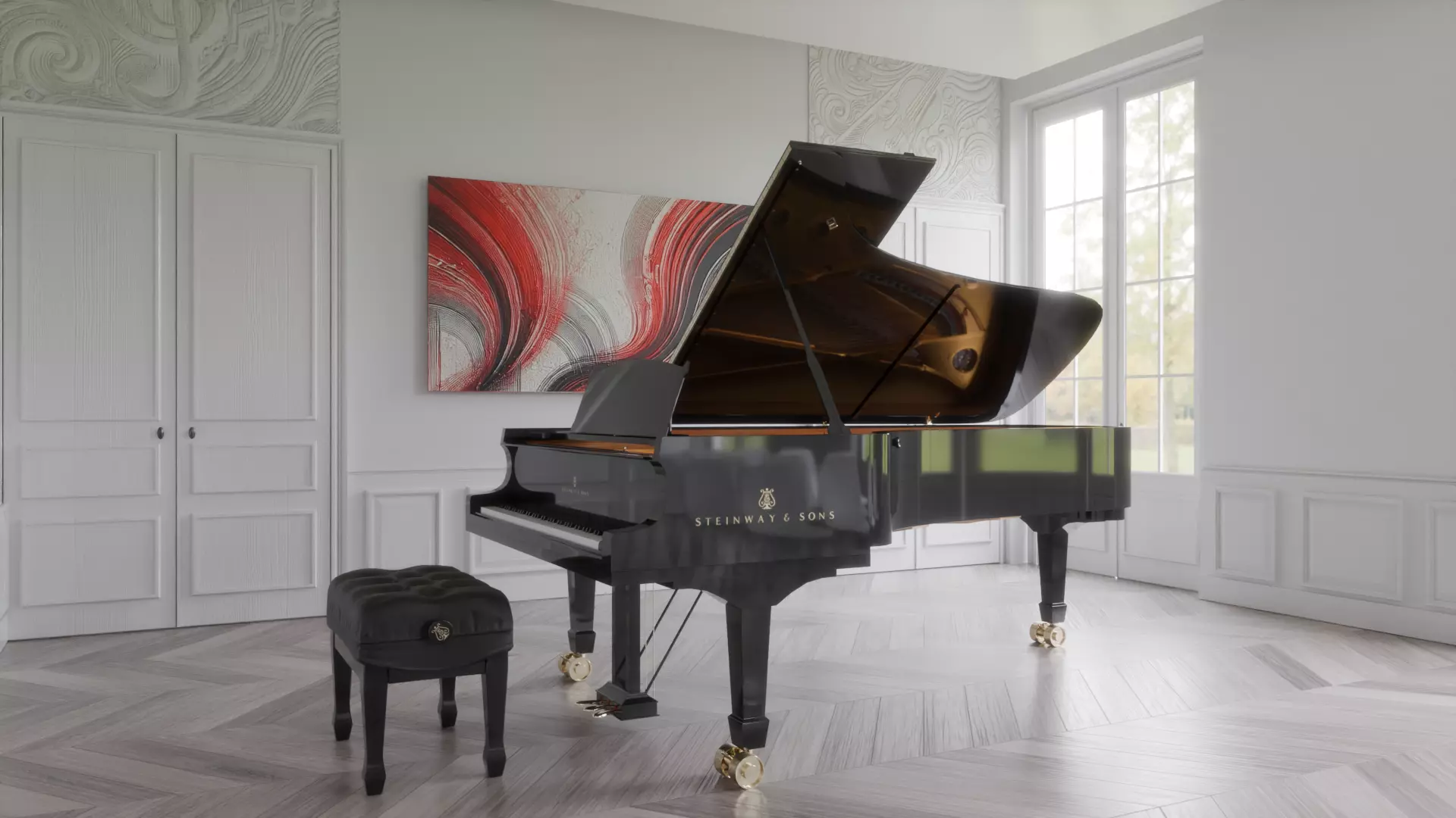 Steinway and Sons D 274 3D model_0