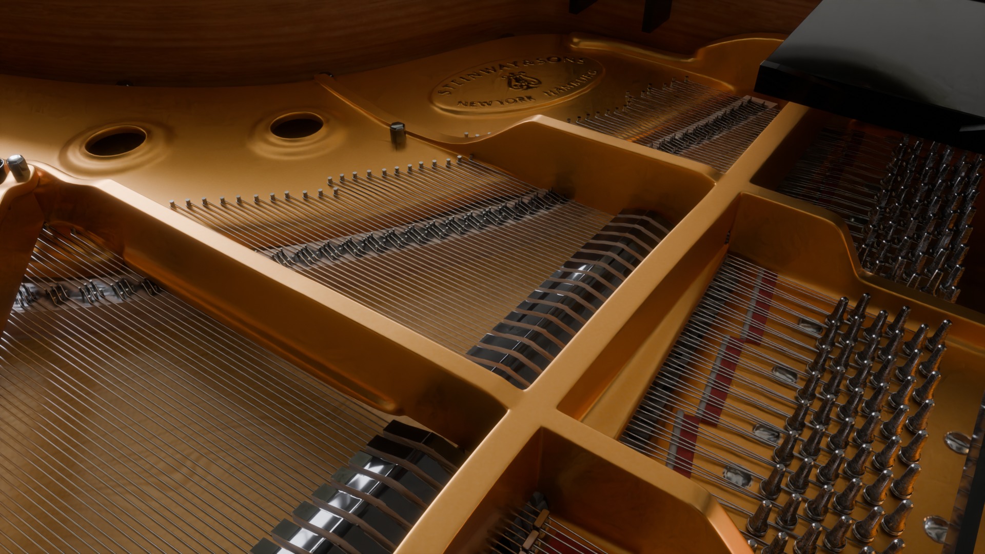 Steinway and Sons D 274 3D model_5