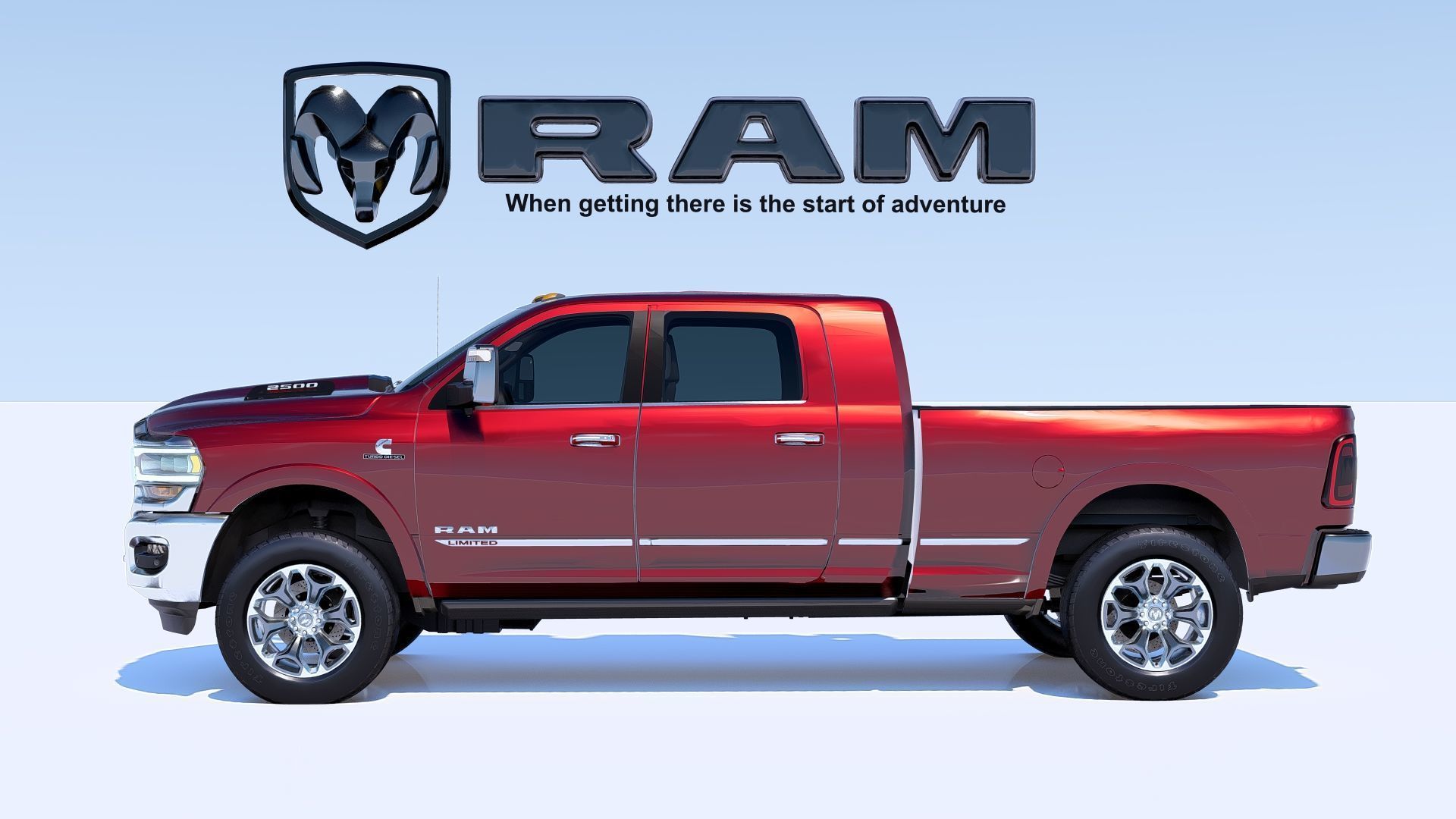 RAM 2500 Limited Mega Cab Stock 2024 Refresh 3D model_2