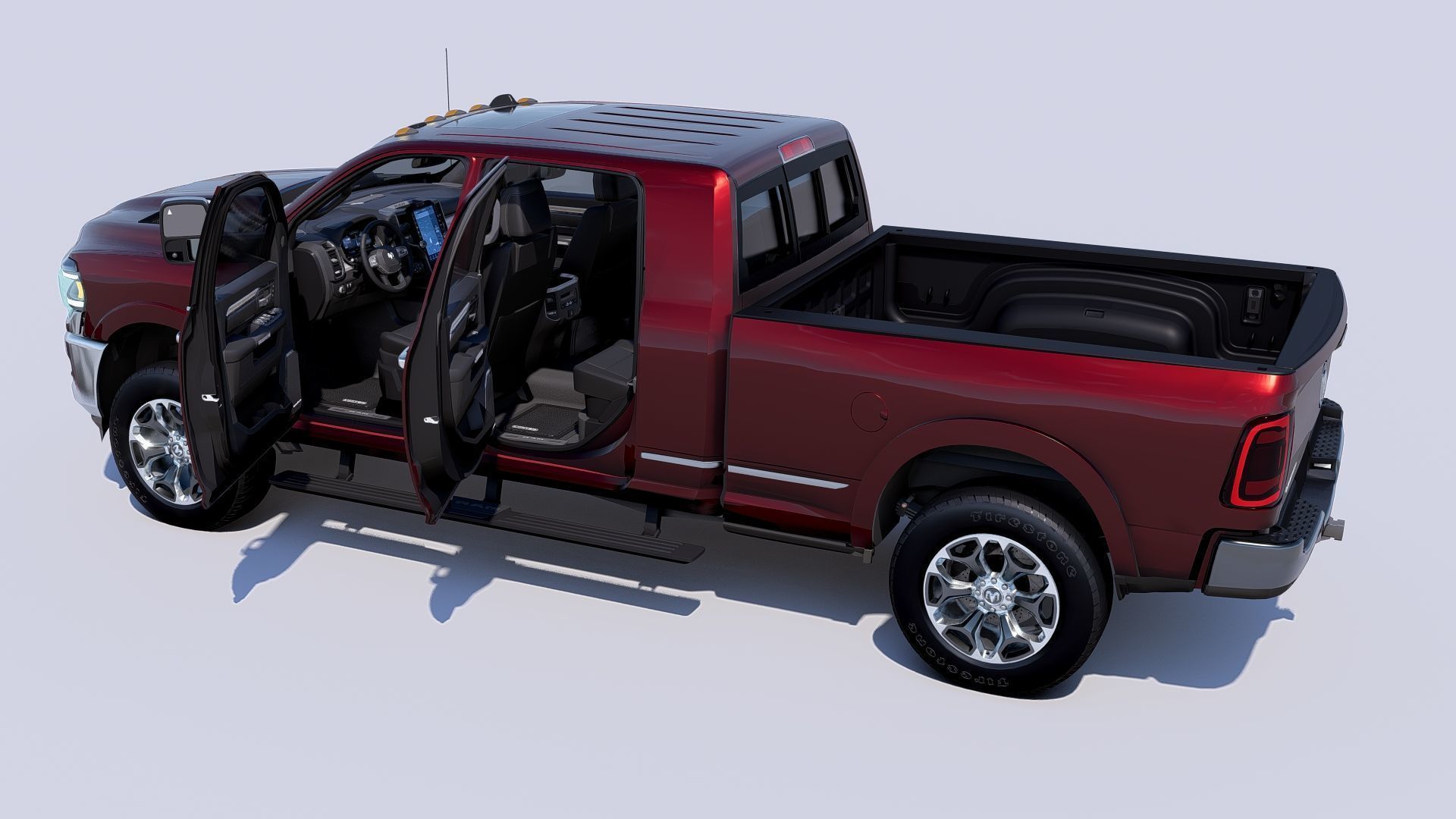 RAM 2500 Limited Mega Cab Stock 2024 Refresh 3D model_12