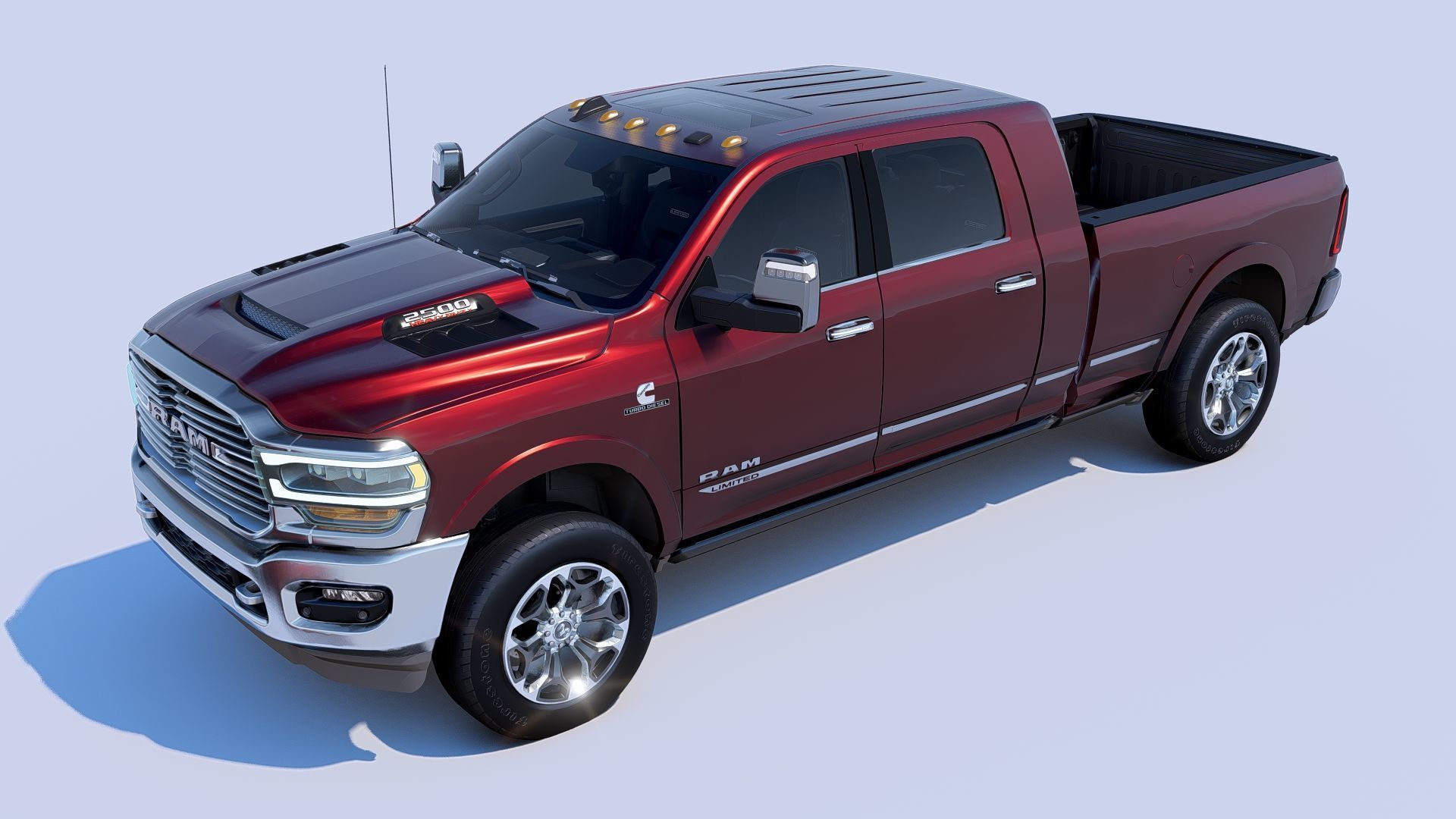 RAM 2500 Limited Mega Cab Stock 2024 Refresh 3D model_11