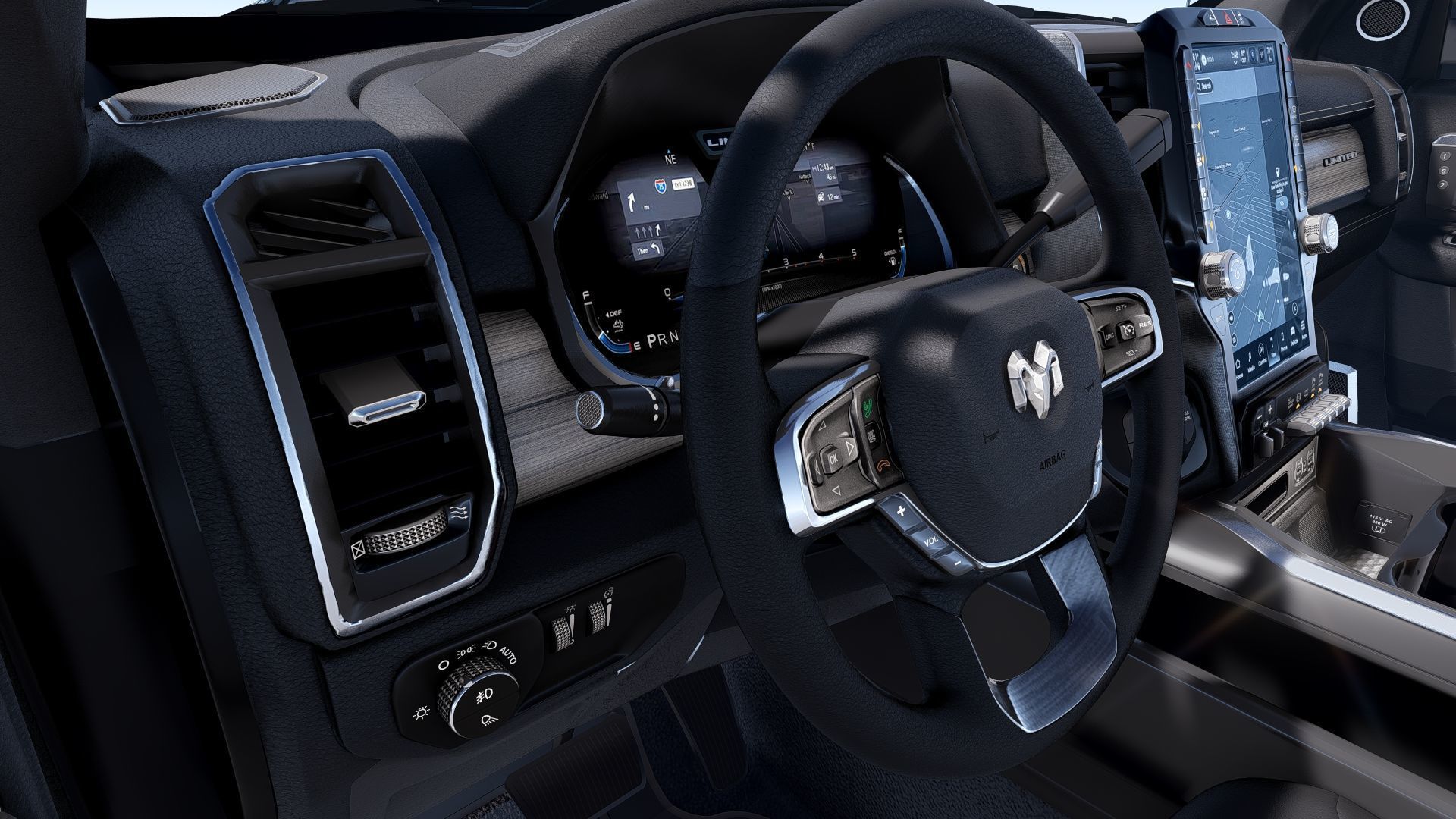 RAM 2500 Limited Mega Cab Stock 2024 Refresh 3D model_28