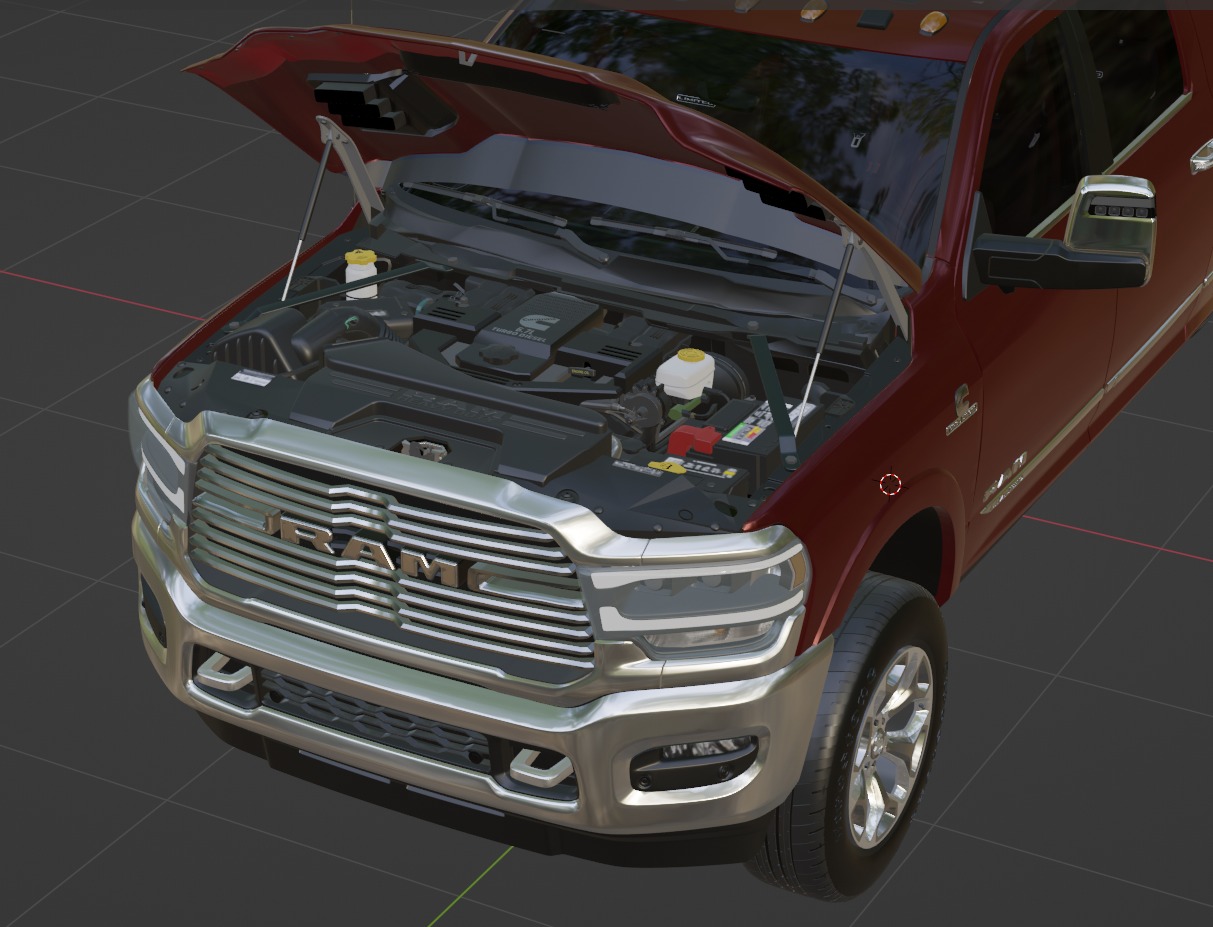RAM 2500 Limited Mega Cab Stock 2024 Refresh 3D model_19