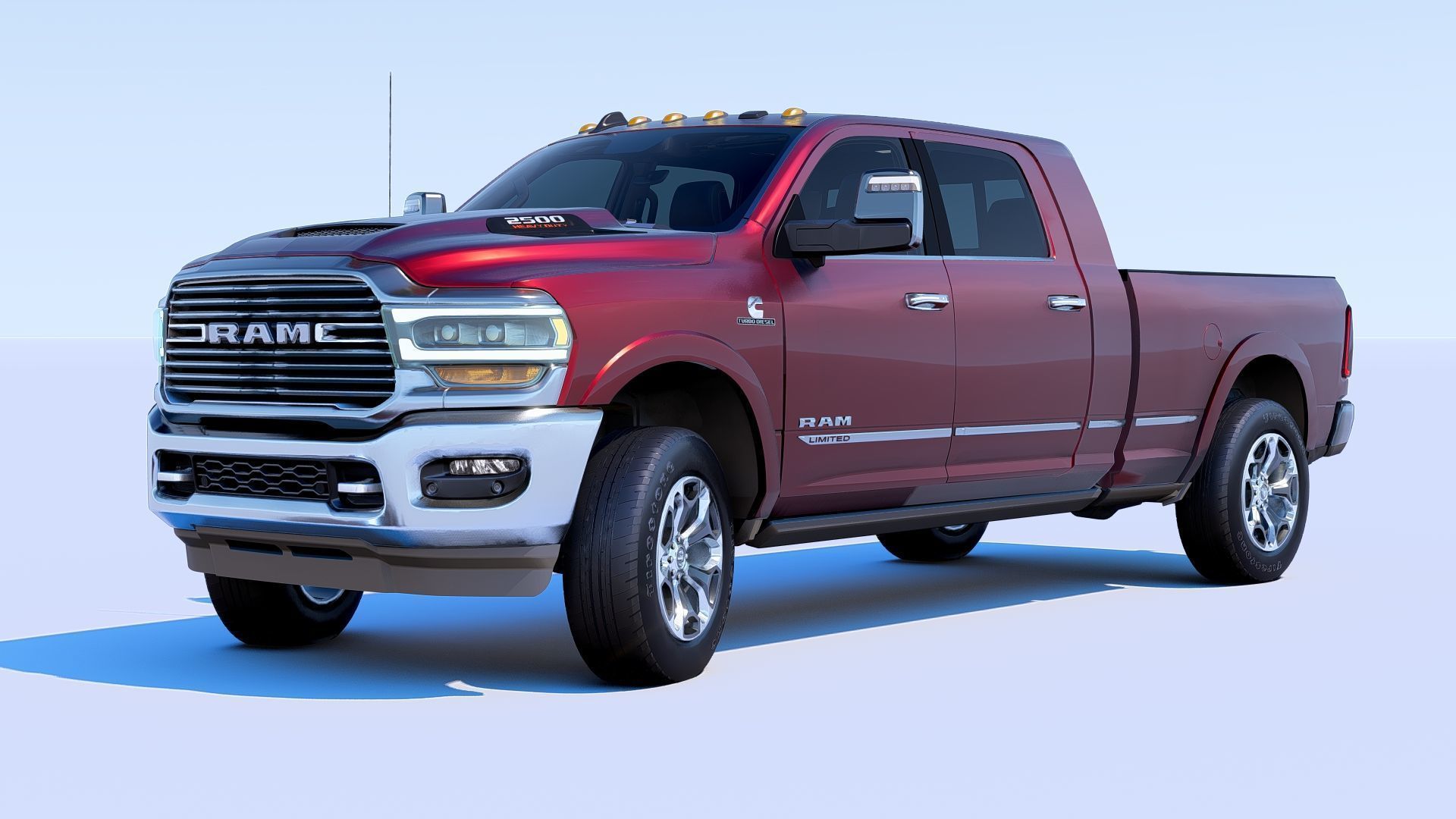 RAM 2500 Limited Mega Cab Stock 2024 Refresh 3D model_4