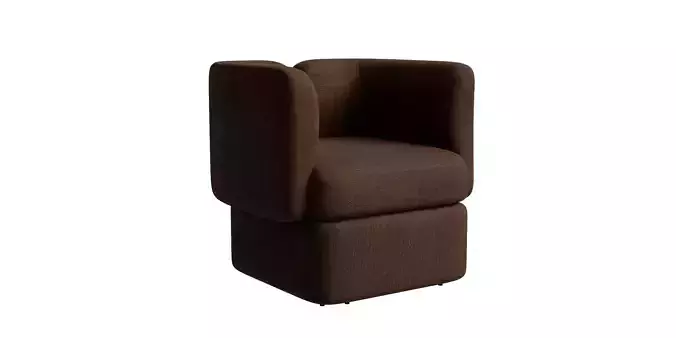 Shelter Back Accent Brown Chair