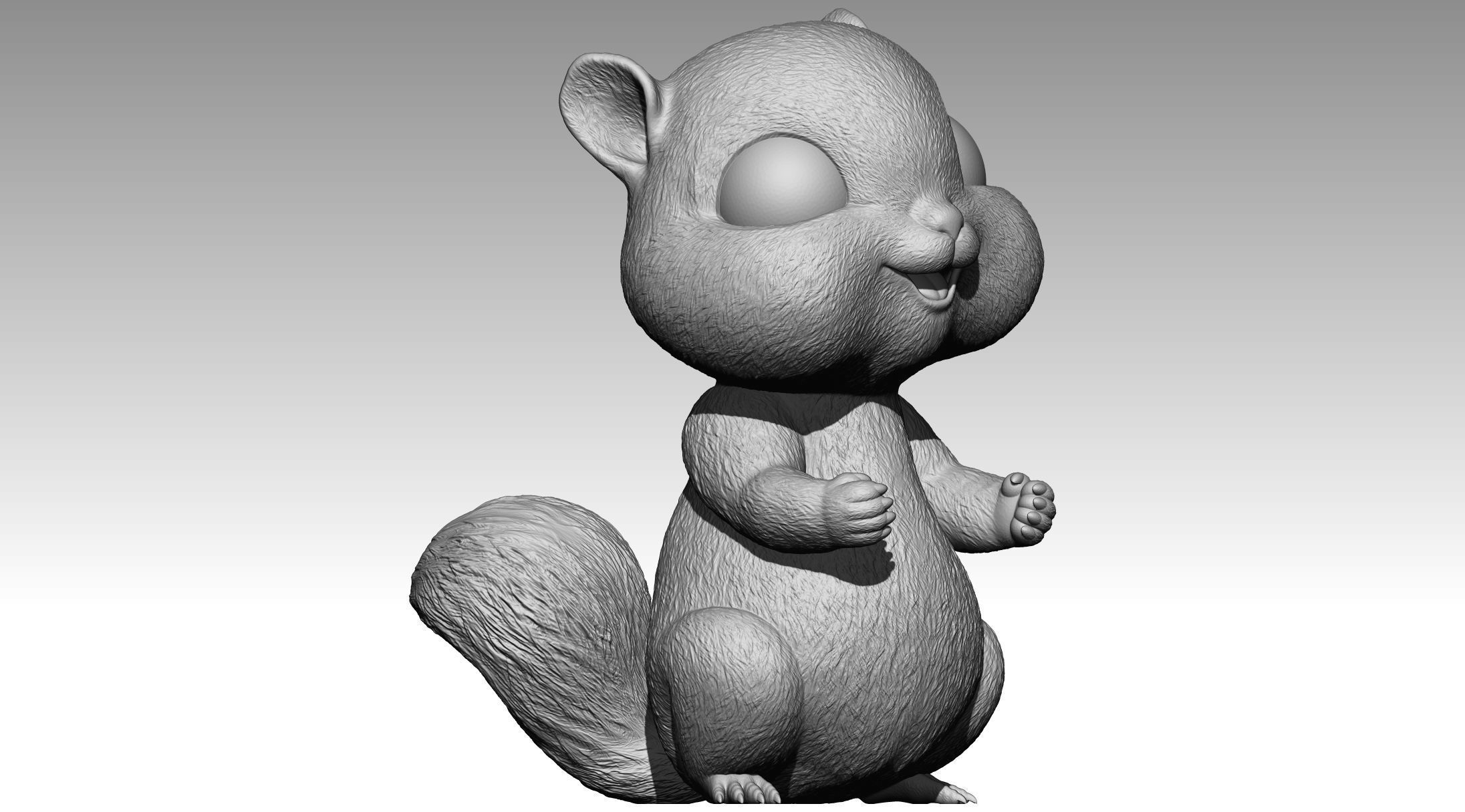 Cute squirrel 7 3D print model_4