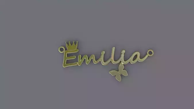 Jewelry Necklace Pendant Emilia 3D Print 3D print model