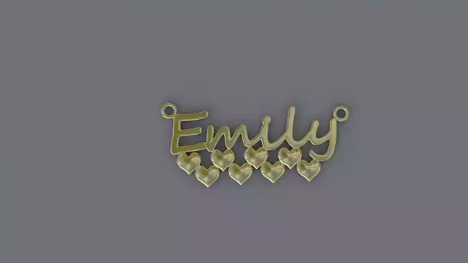 Jewelry Necklace Pendant Emily  3D Print