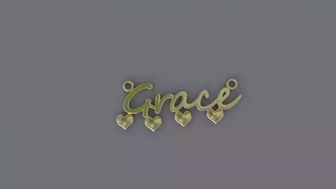 Jewelry Necklace Pendant Grace  3D Print