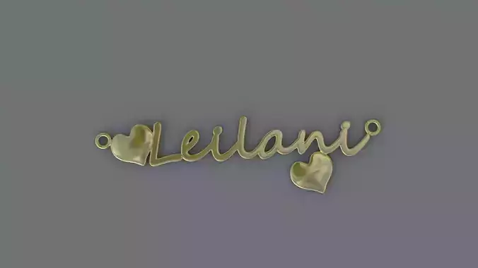 Jewelry Necklace Pendant Leilani 3D Print
