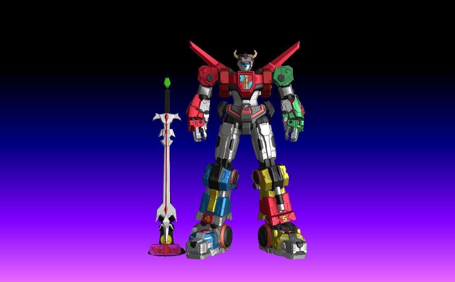 Voltron 3D print model_16