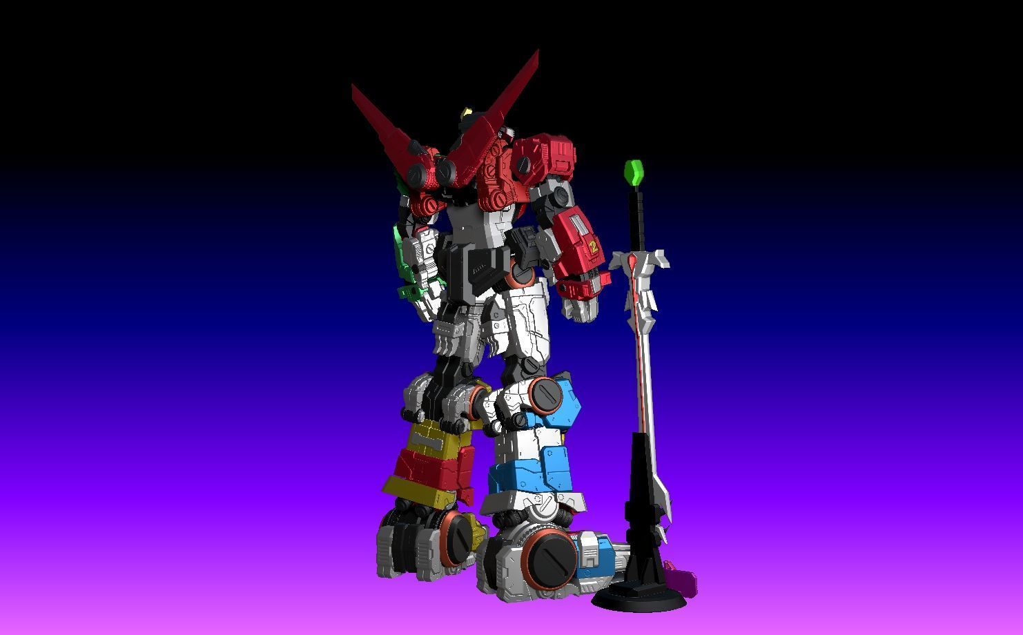 Voltron 3D print model_21