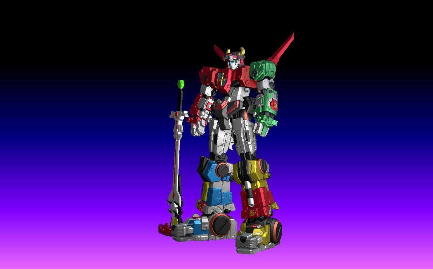 Voltron 3D print model_17