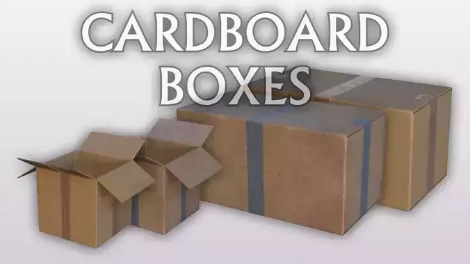 Cardboard Boxes with Tape