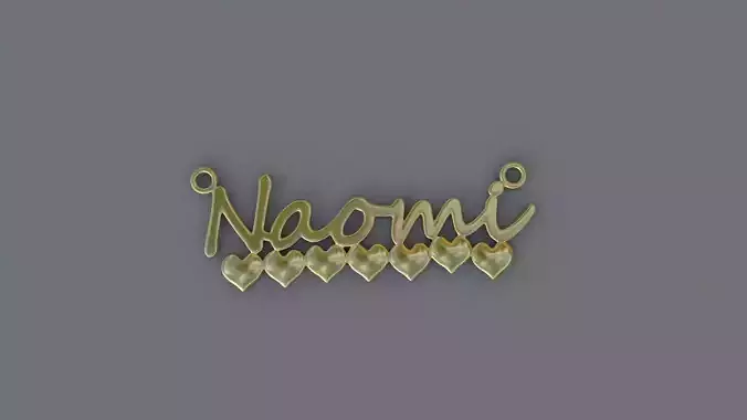 Jewelry Necklace Pendant Naomi 3D Print
