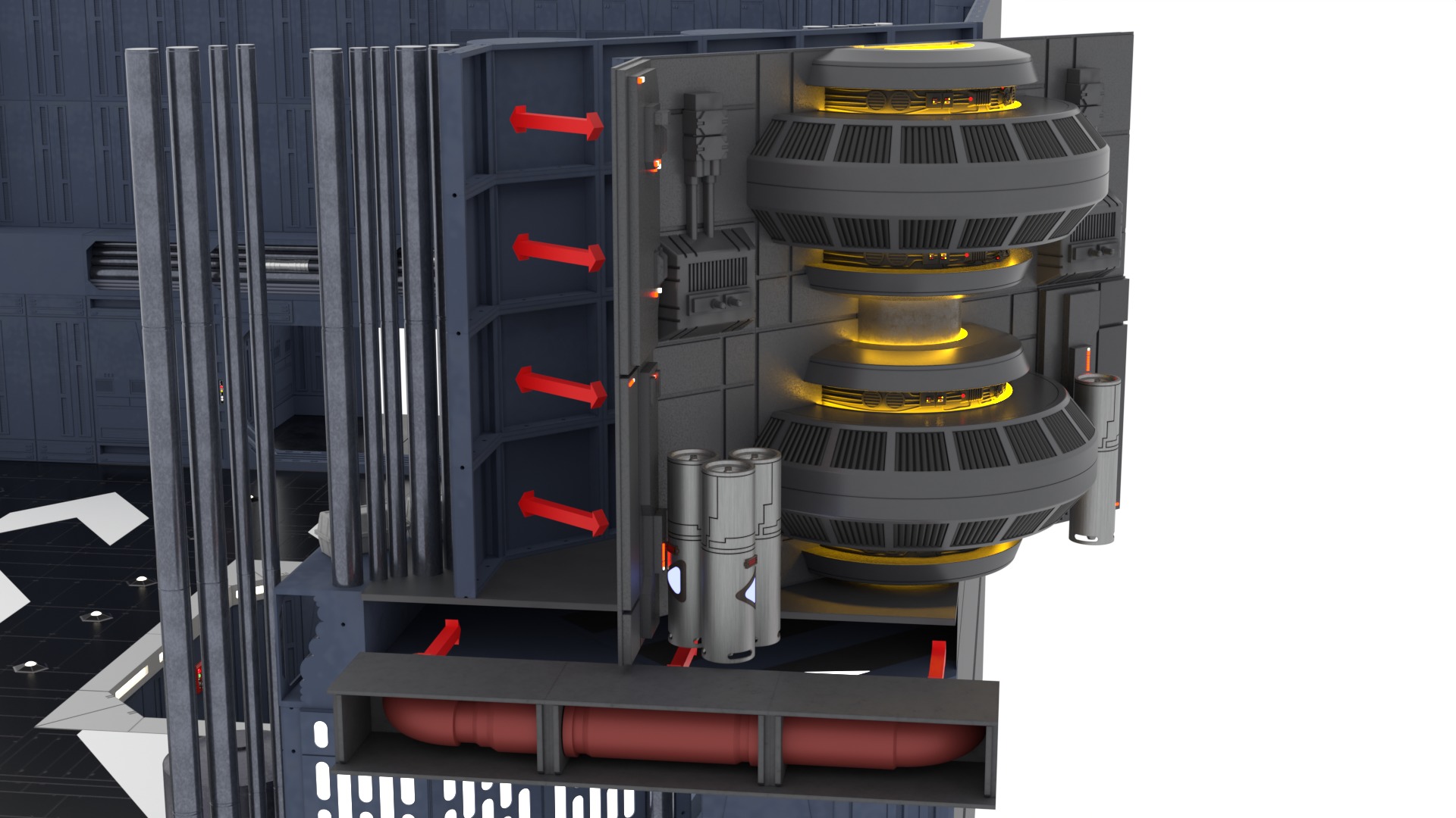 Set 1c - Death Star Control Engineering 1-6 scale Hottoys 3D print model_71