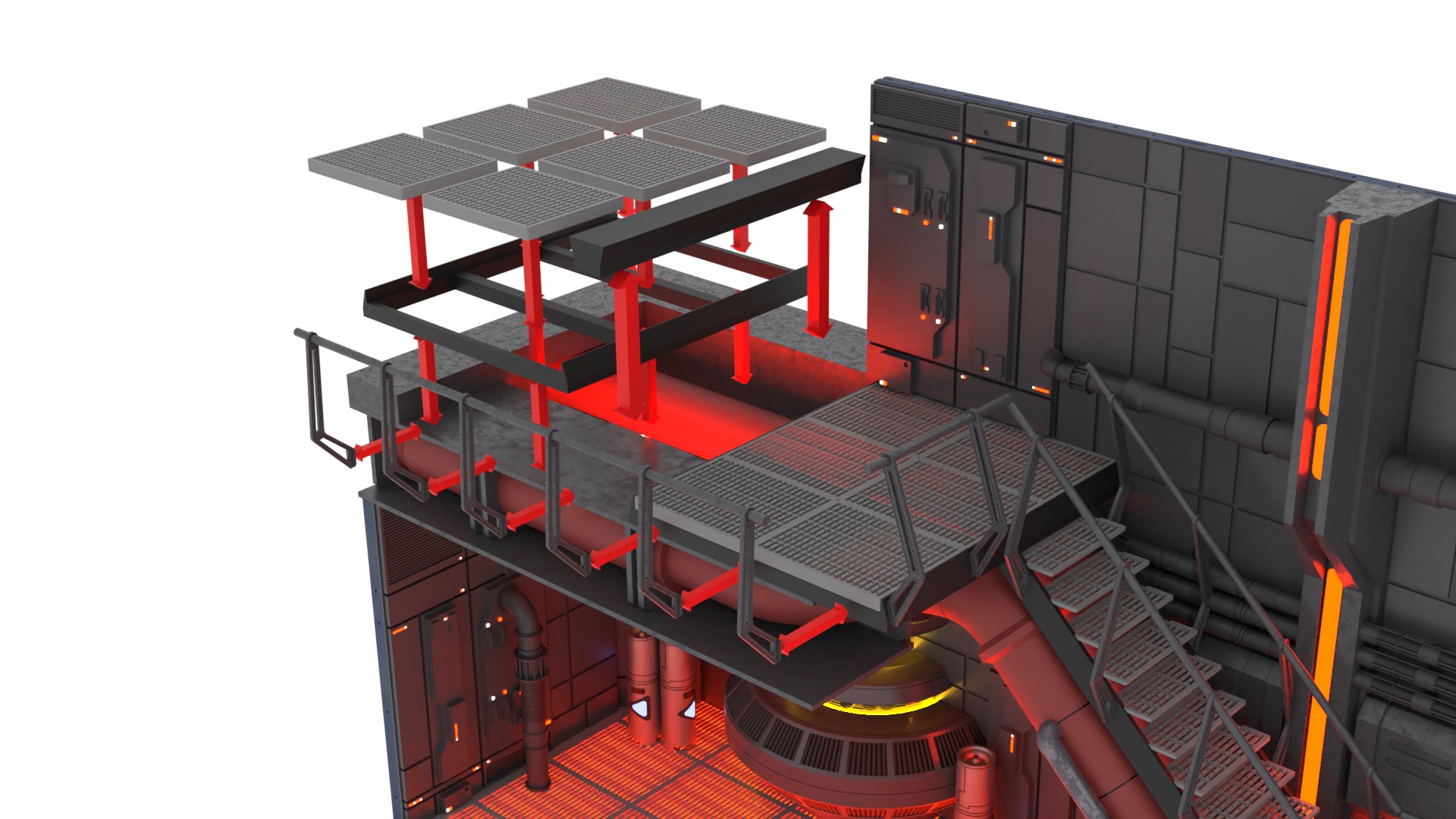 Set 1c - Death Star Control Engineering 1-6 scale Hottoys 3D print model_82