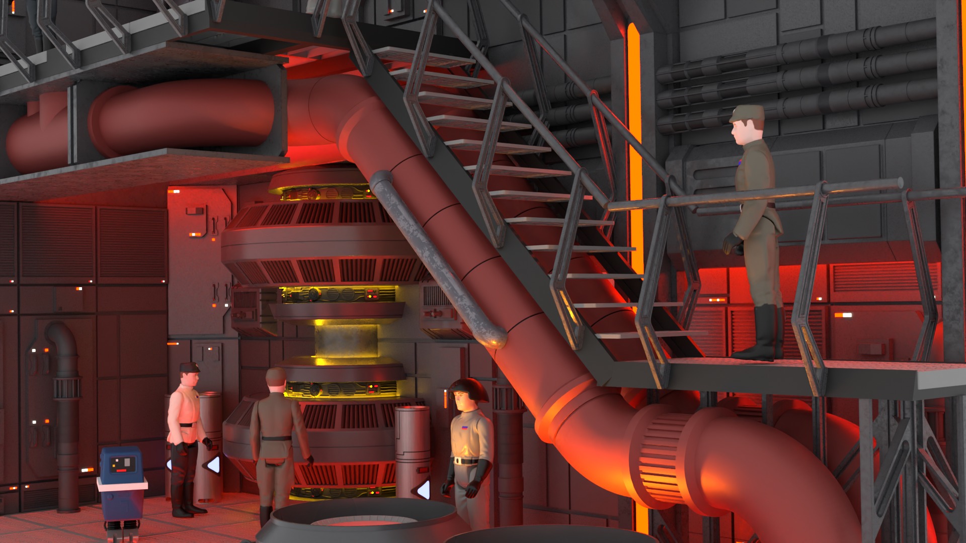 Set 1c - Death Star Control Engineering 1-6 scale Hottoys 3D print model_14