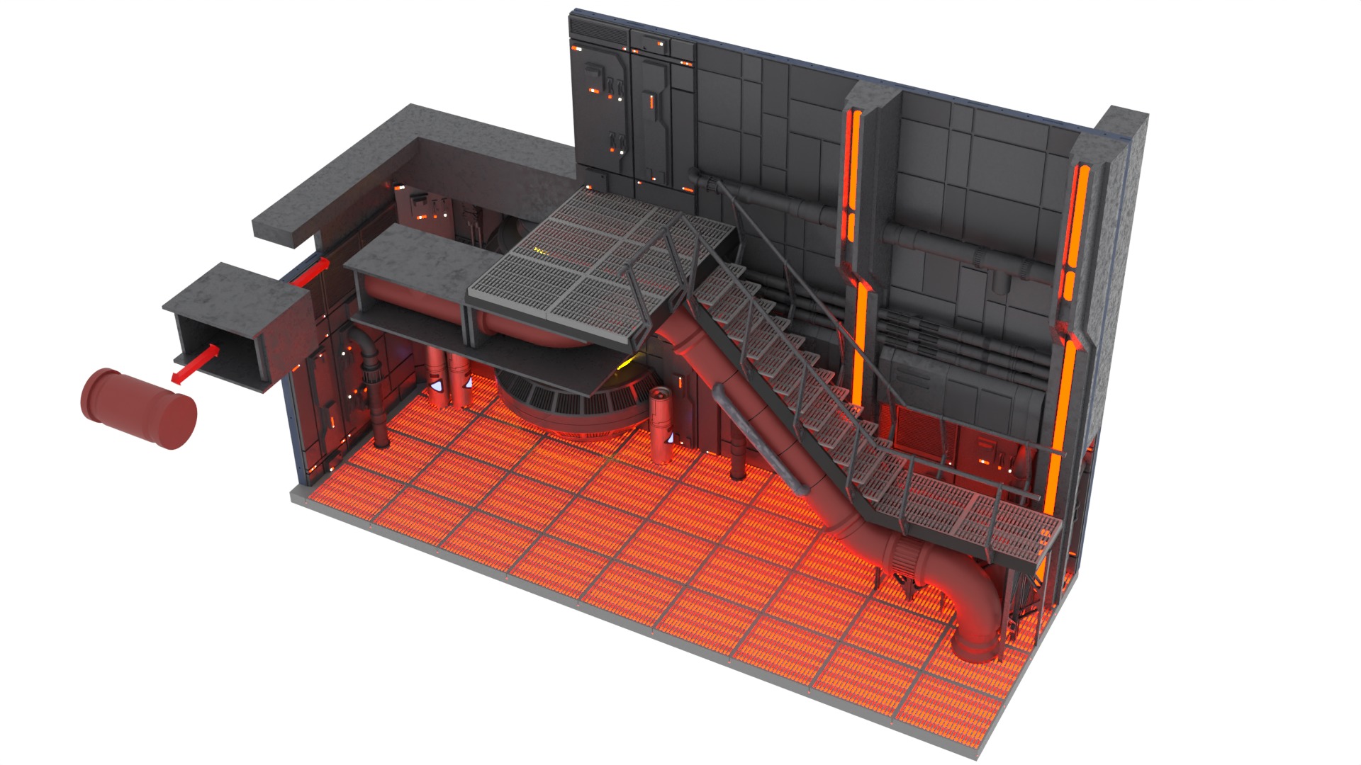 Set 1c - Death Star Control Engineering 1-6 scale Hottoys 3D print model_84