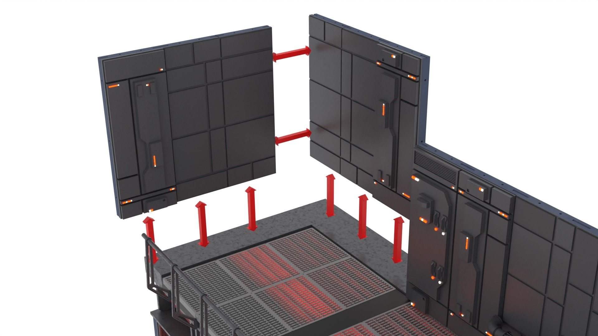 Set 1c - Death Star Control Engineering 1-6 scale Hottoys 3D print model_72