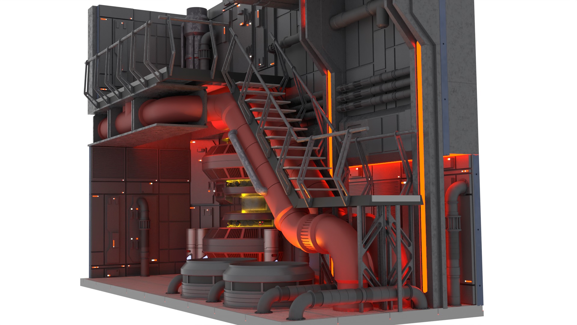 Set 1c - Death Star Control Engineering 1-6 scale Hottoys 3D print model_5