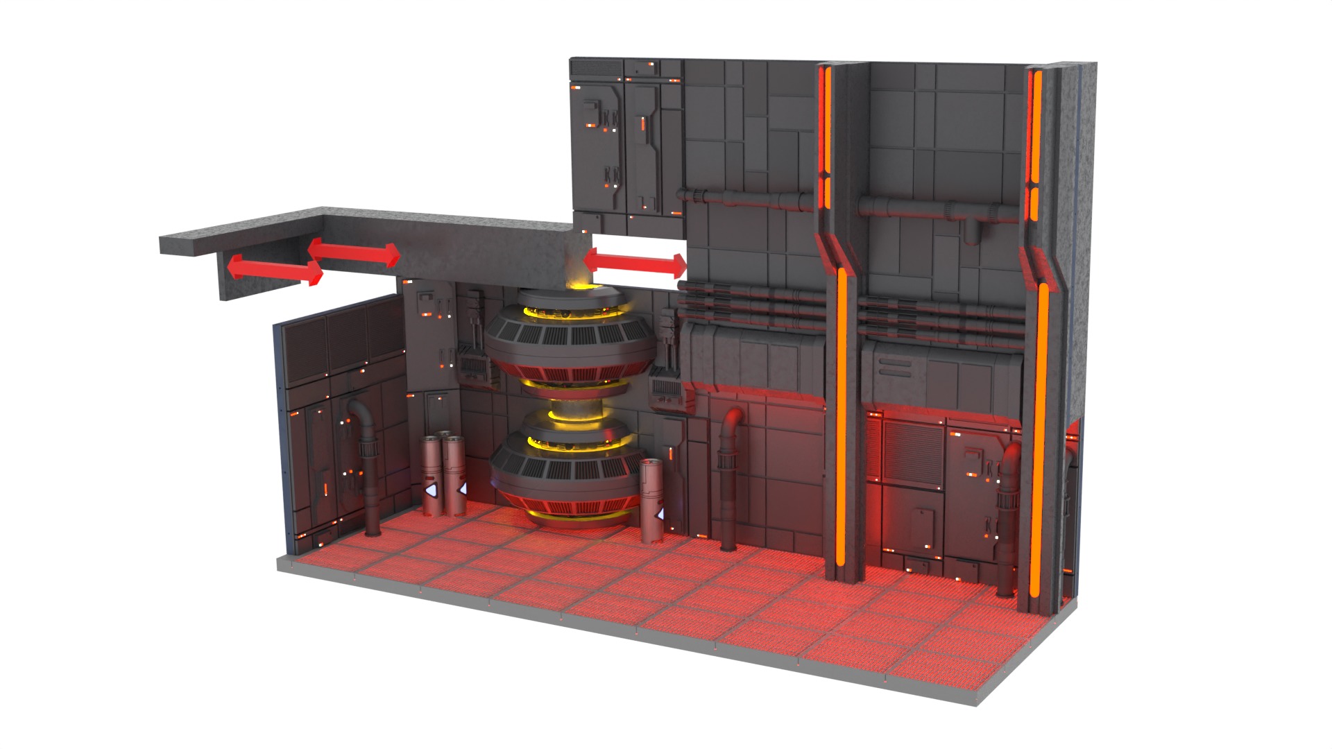 Set 1c - Death Star Control Engineering 1-6 scale Hottoys 3D print model_18