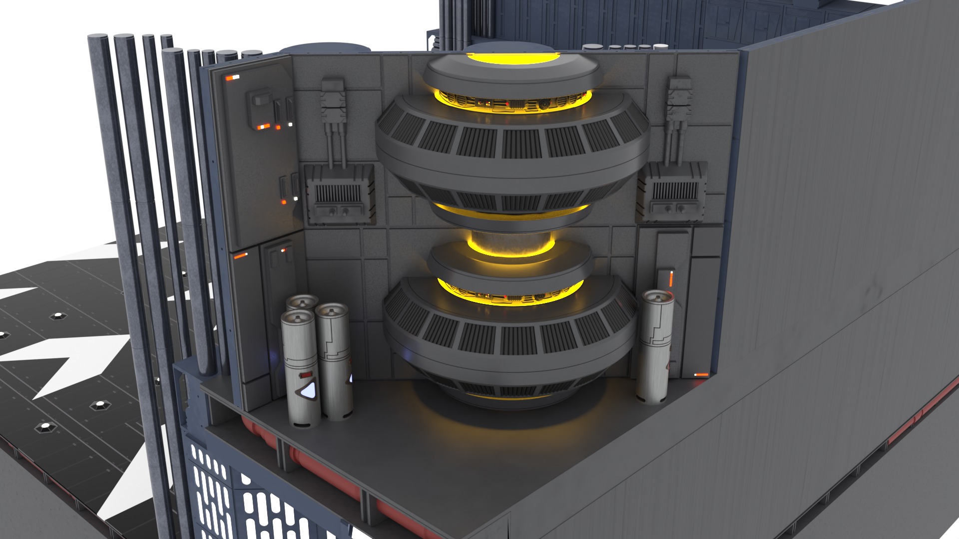 Set 1c - Death Star Control Engineering 1-6 scale Hottoys 3D print model_83