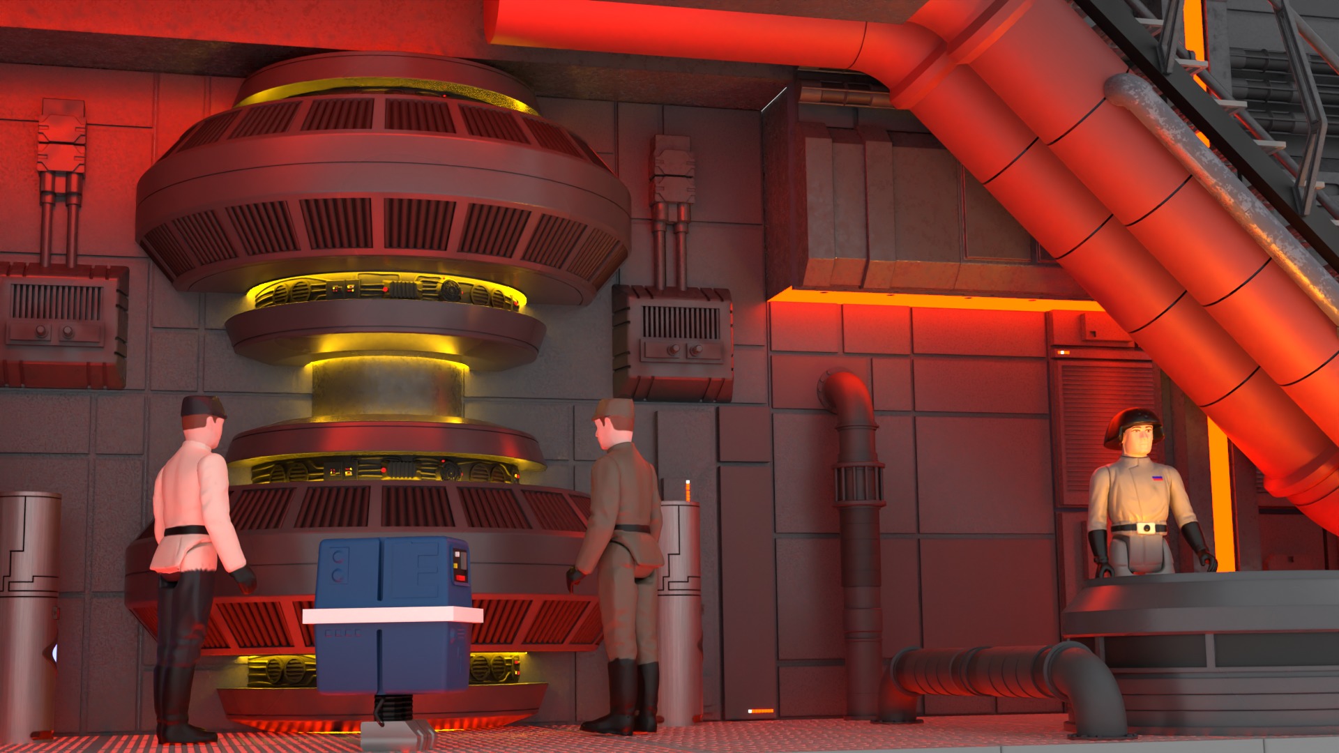 Set 1c - Death Star Control Engineering 1-6 scale Hottoys 3D print model_15