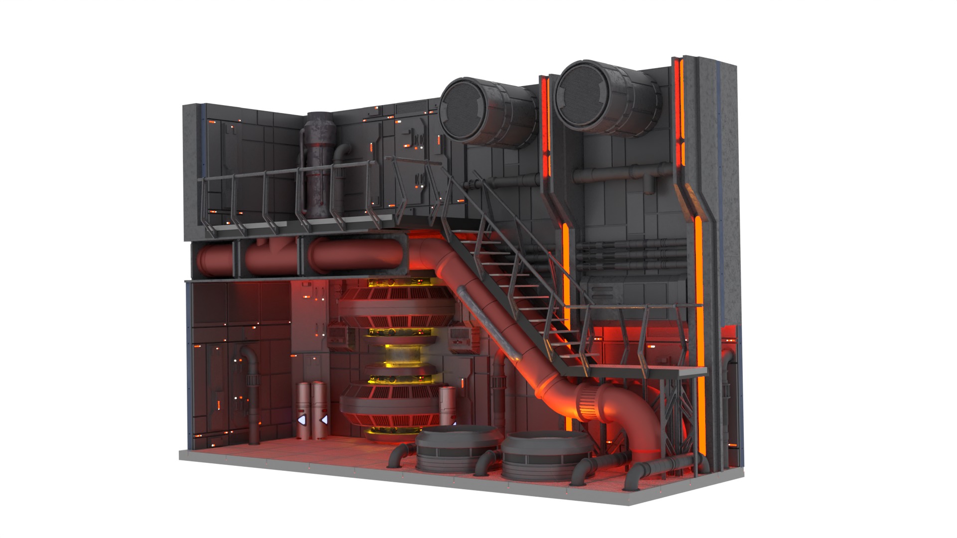 Set 1c - Death Star Control Engineering 1-6 scale Hottoys 3D print model_10