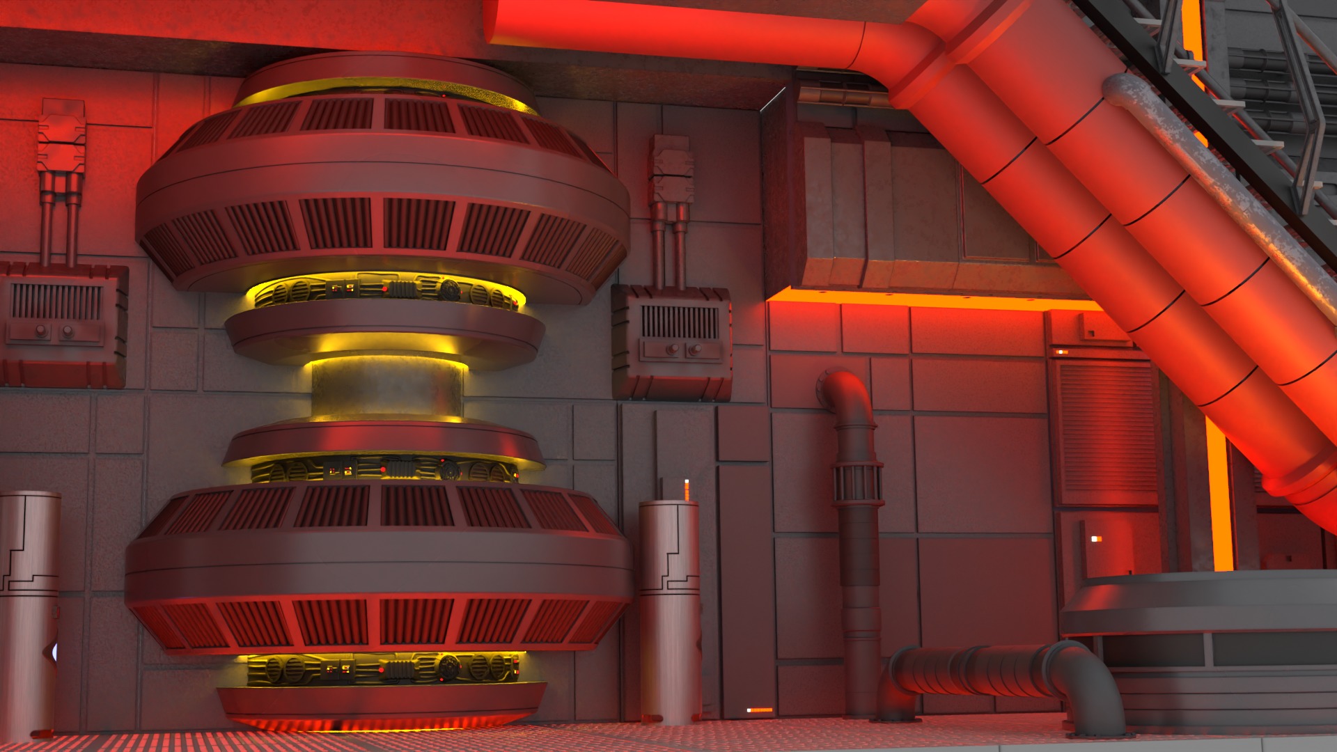 Set 1c - Death Star Control Engineering 1-6 scale Hottoys 3D print model_20