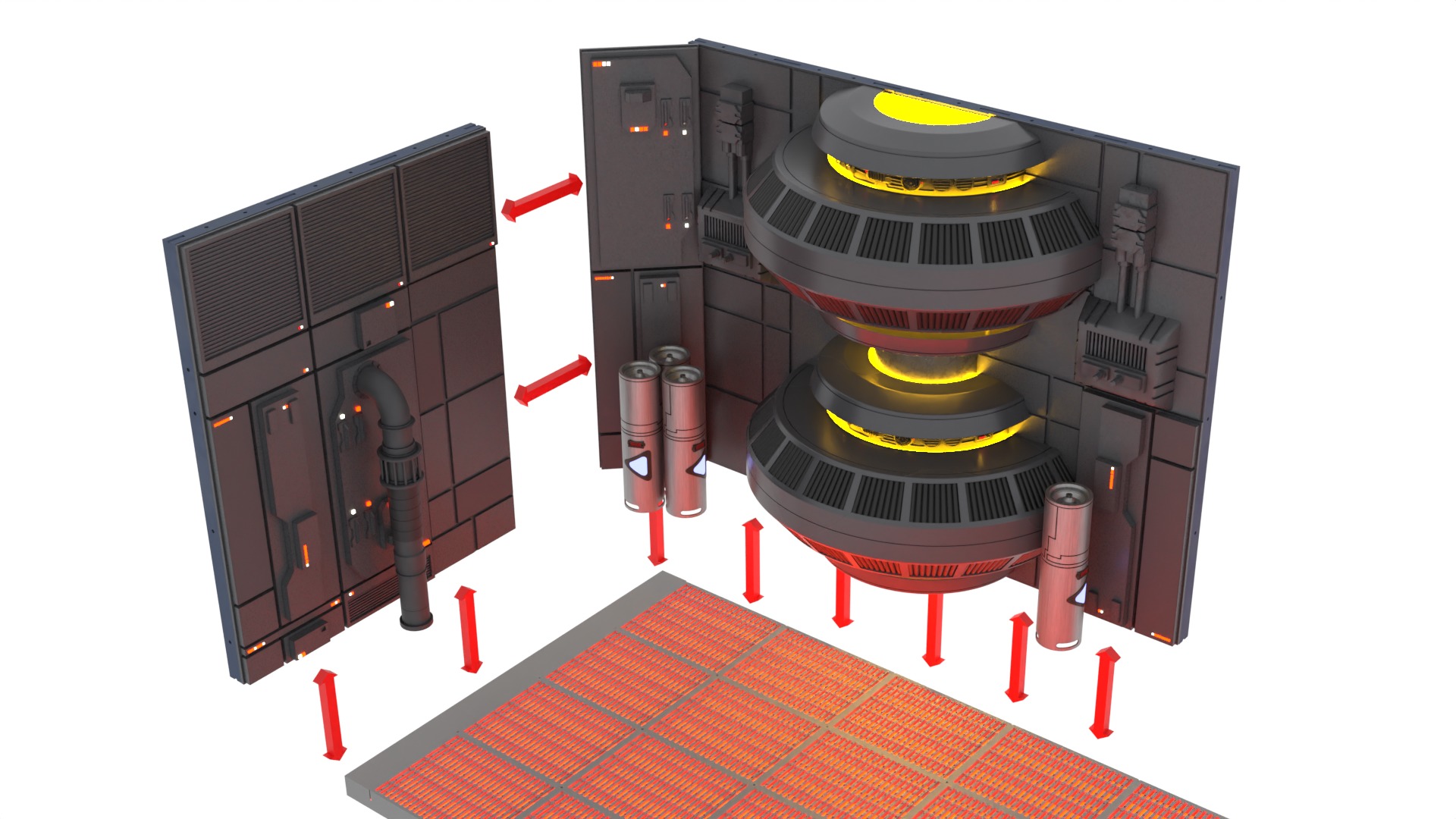 Set 1c - Death Star Control Engineering 1-6 scale Hottoys 3D print model_76