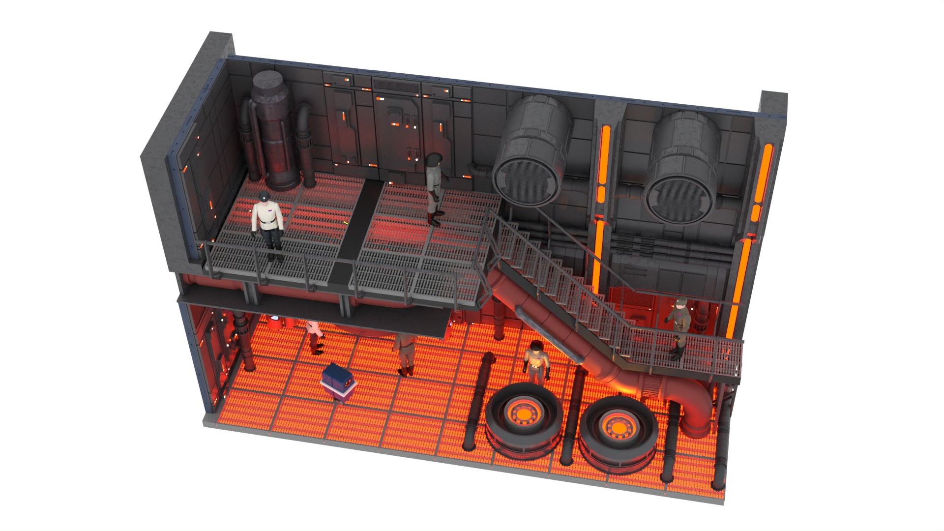 Set 1c - Death Star Control Engineering 1-12 scale Blackseries  3D print model_17