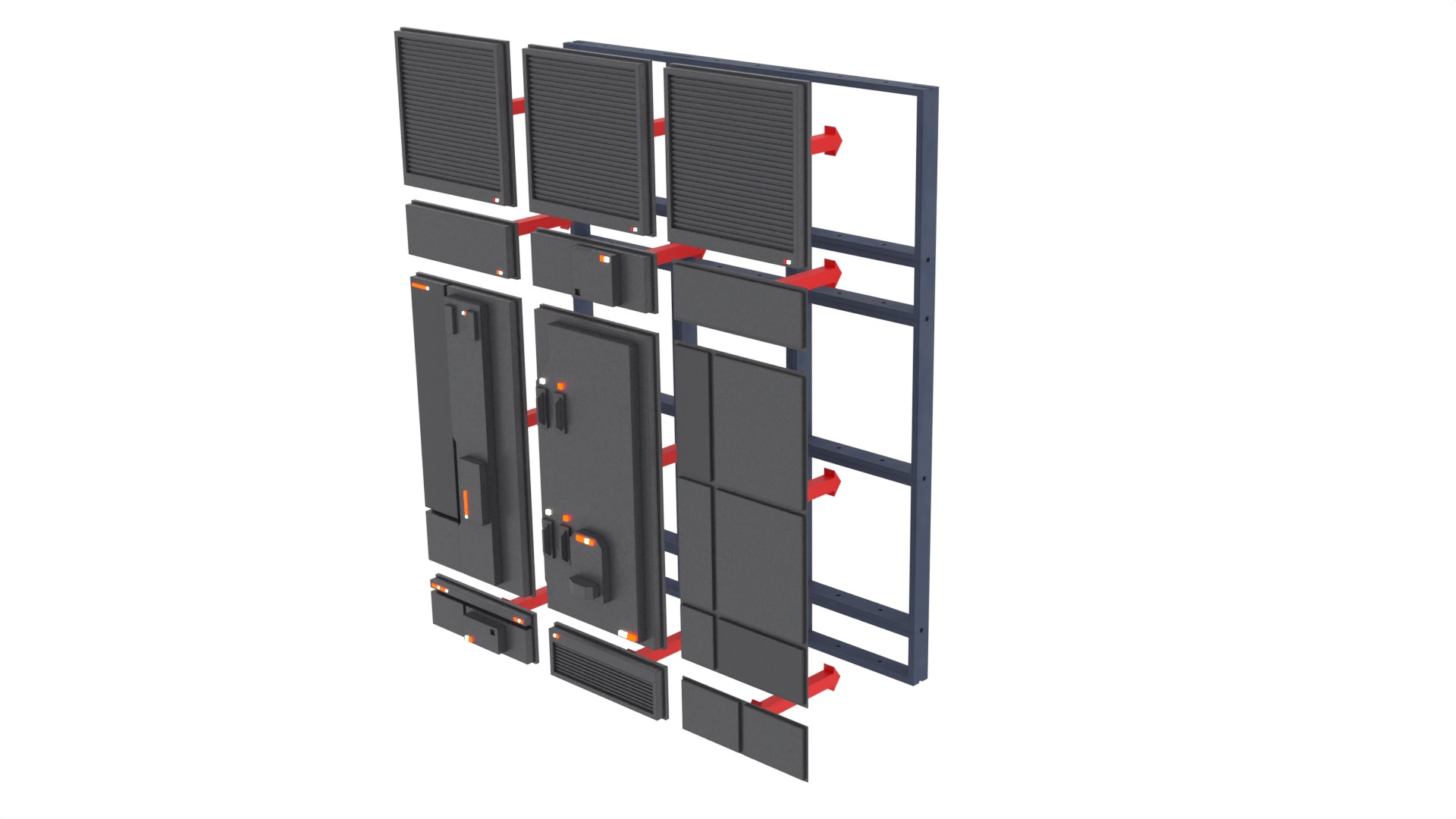 Set 1c - Death Star Control Engineering 1-12 scale Blackseries  3D print model_54
