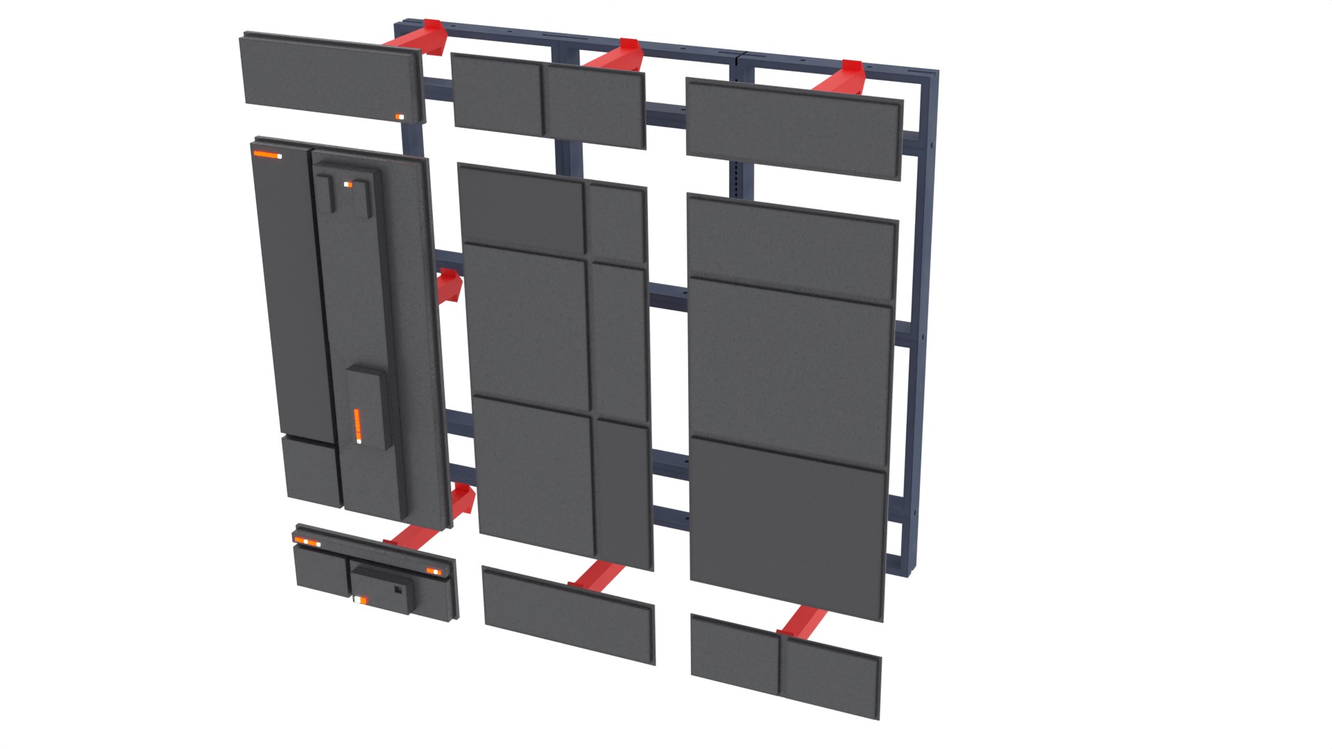 Set 1c - Death Star Control Engineering 1-12 scale Blackseries  3D print model_67